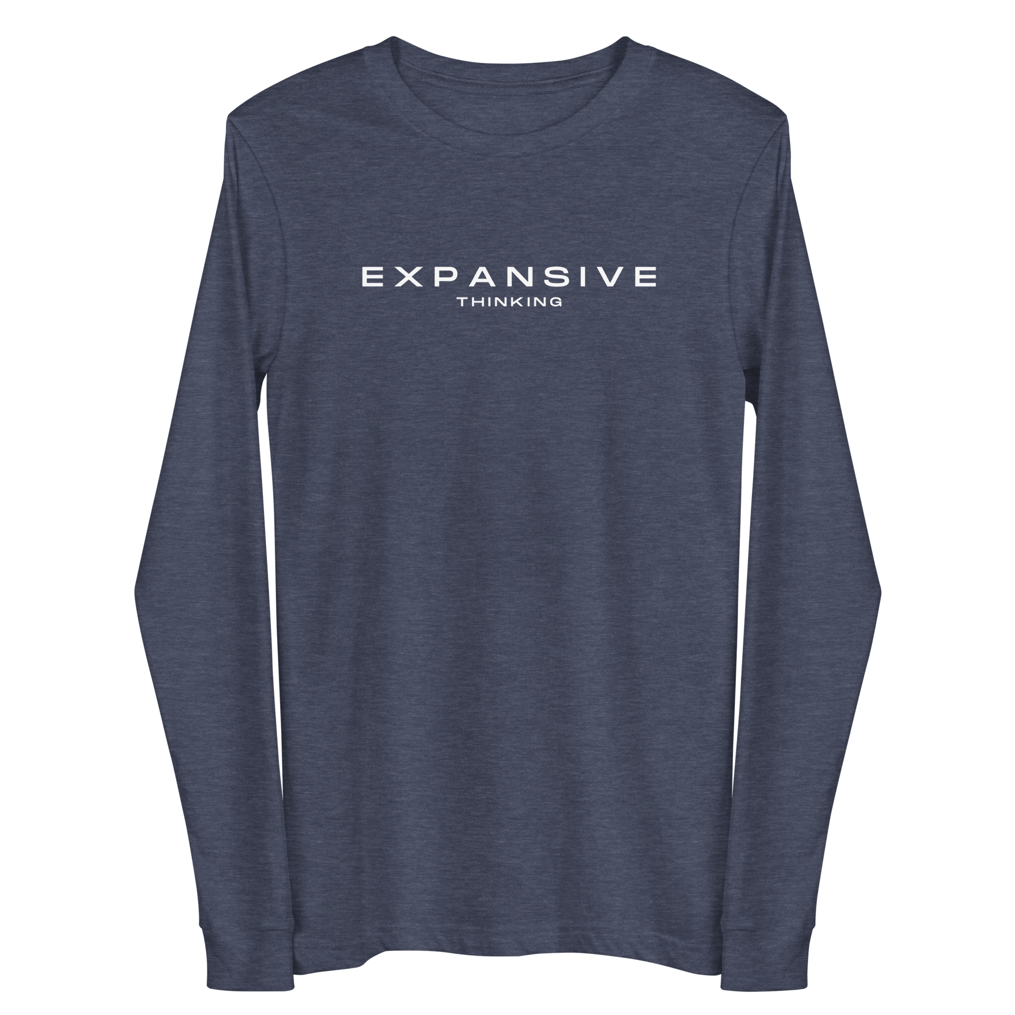 Jolly & Goode long sleeve shirts Heather Navy / XS Expansive Thinking Long-Sleeve Shirt Cheeky British Style