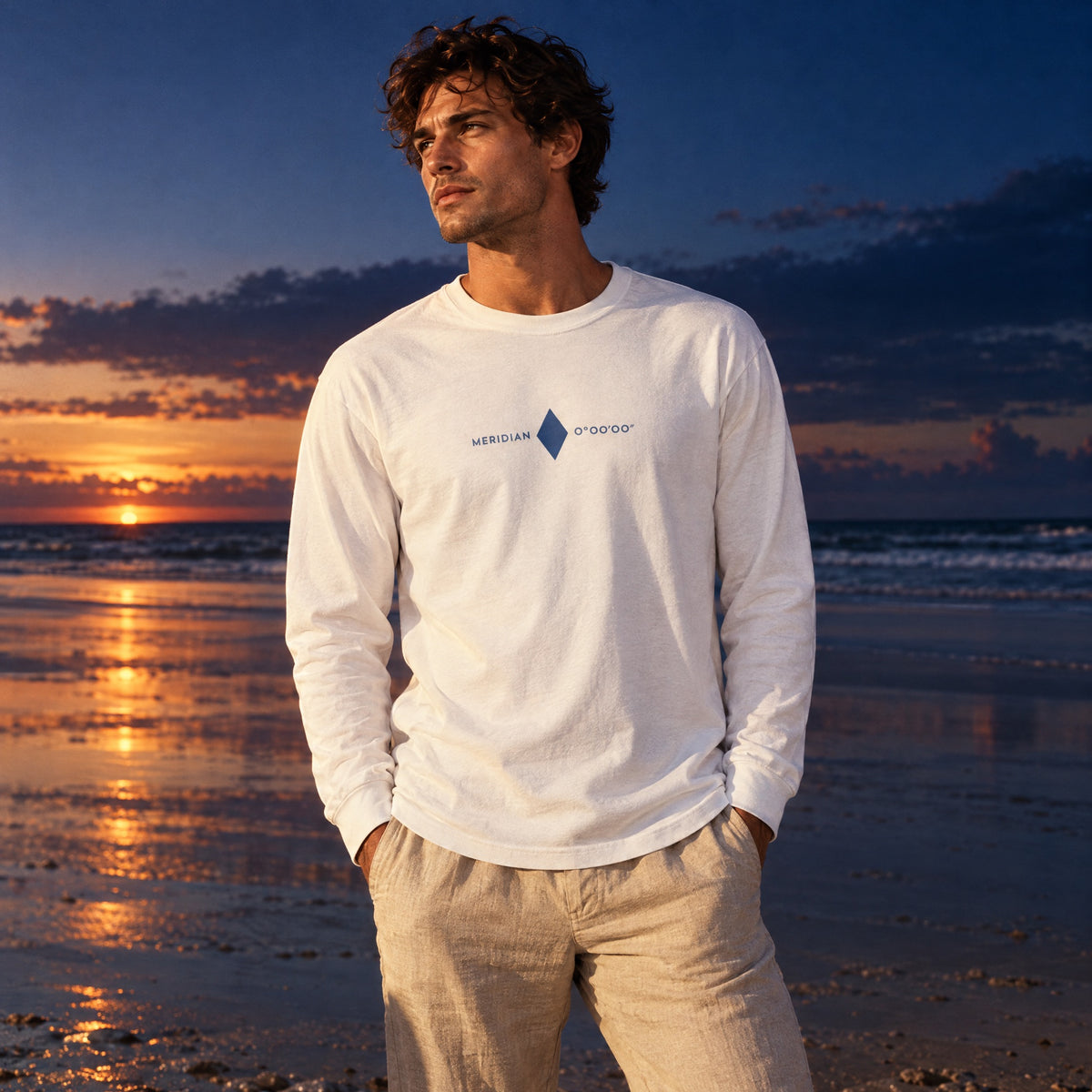 Jolly & Goode long sleeve shirts Prime Meridian 0° 0′ 0″ Long Sleeve Shirt Cheeky British Style
