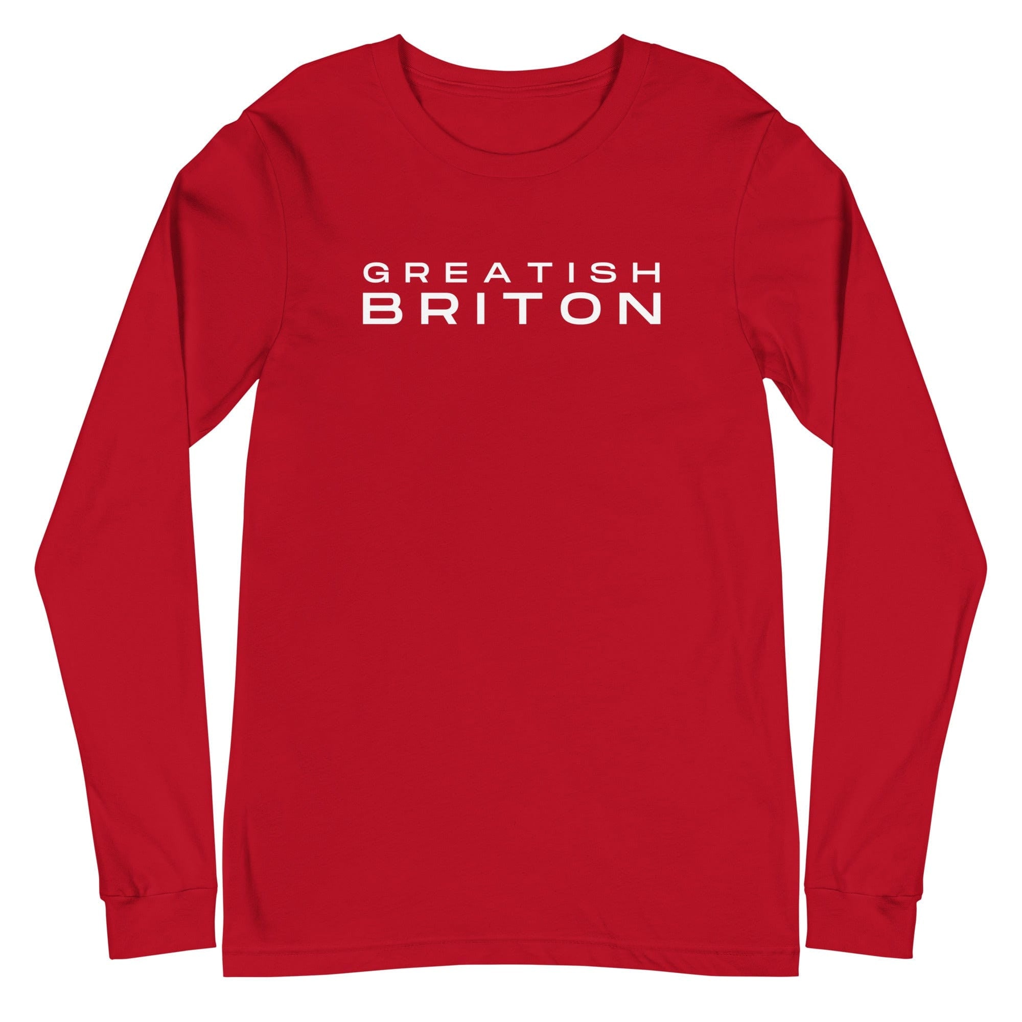 Jolly & Goode long sleeve shirts Red / XS Greatish Briton Long-Sleeve Shirt Cheeky British Style