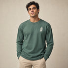 Jolly & Goode long sleeve shirts Washed Pine / XS Hold Fast Nautical Heavyweight Cotton Long Sleeve Shirt Cheeky British Style