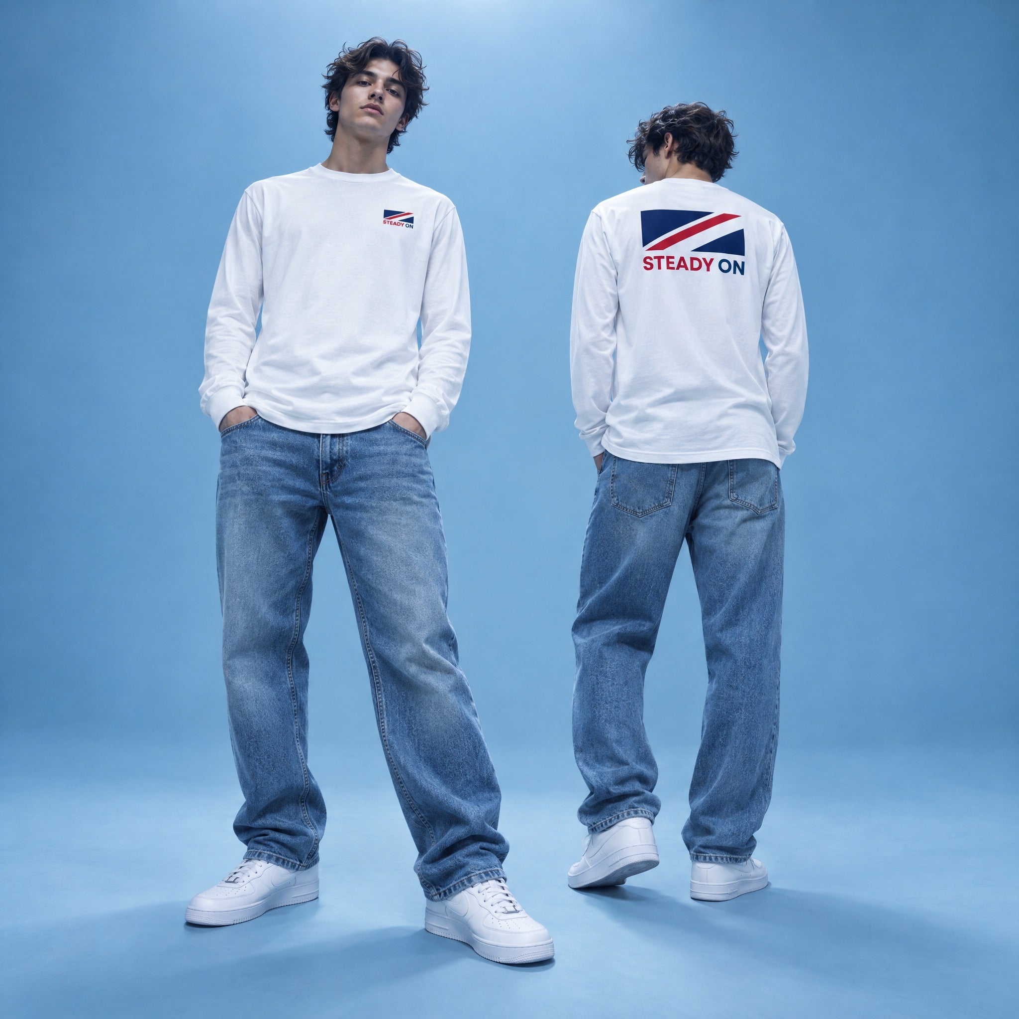 Jolly & Goode long sleeve shirts XS Steady On Long Sleeve Tee Cheeky British Style