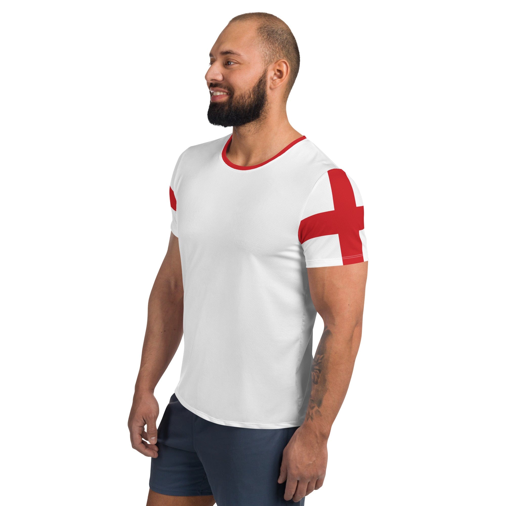 Jolly & Goode men's athletic shirts Flag of England Men's Workout Shirt Cheeky British Style