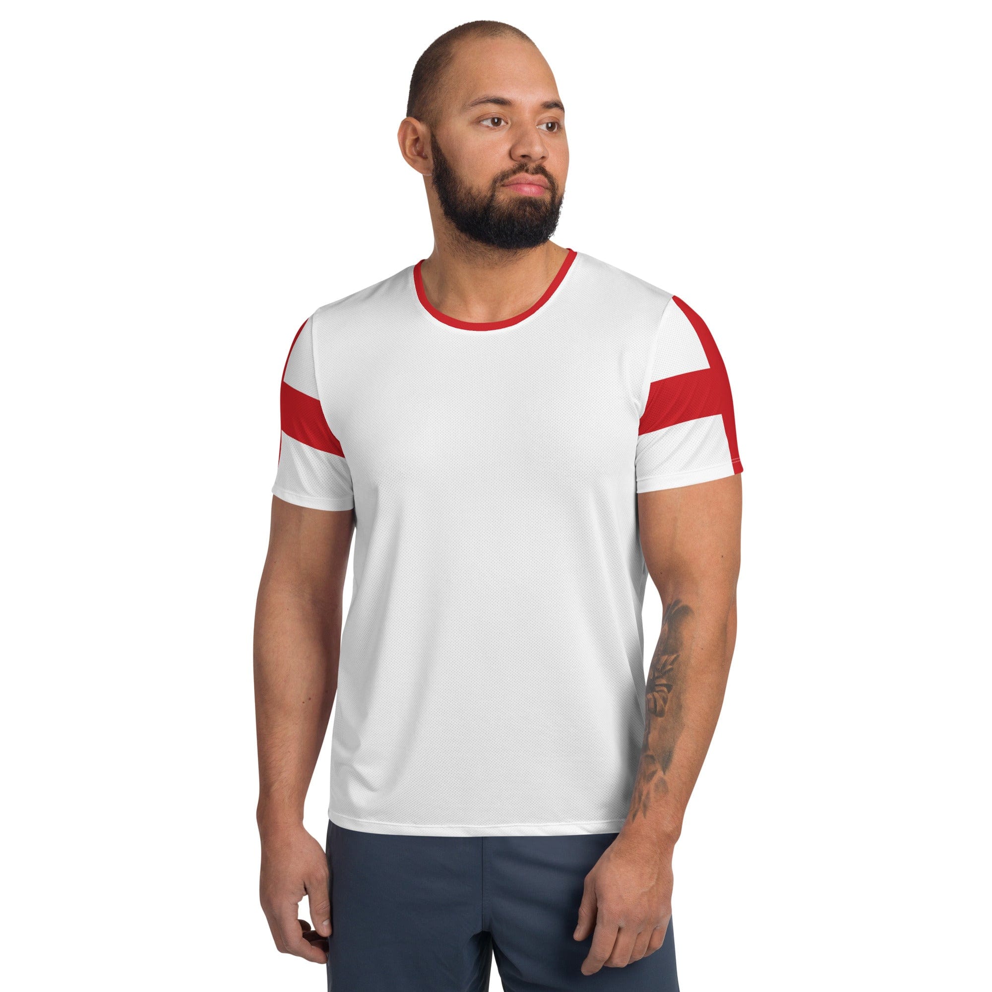 Jolly & Goode men's athletic shirts Flag of England Men's Workout Shirt Cheeky British Style