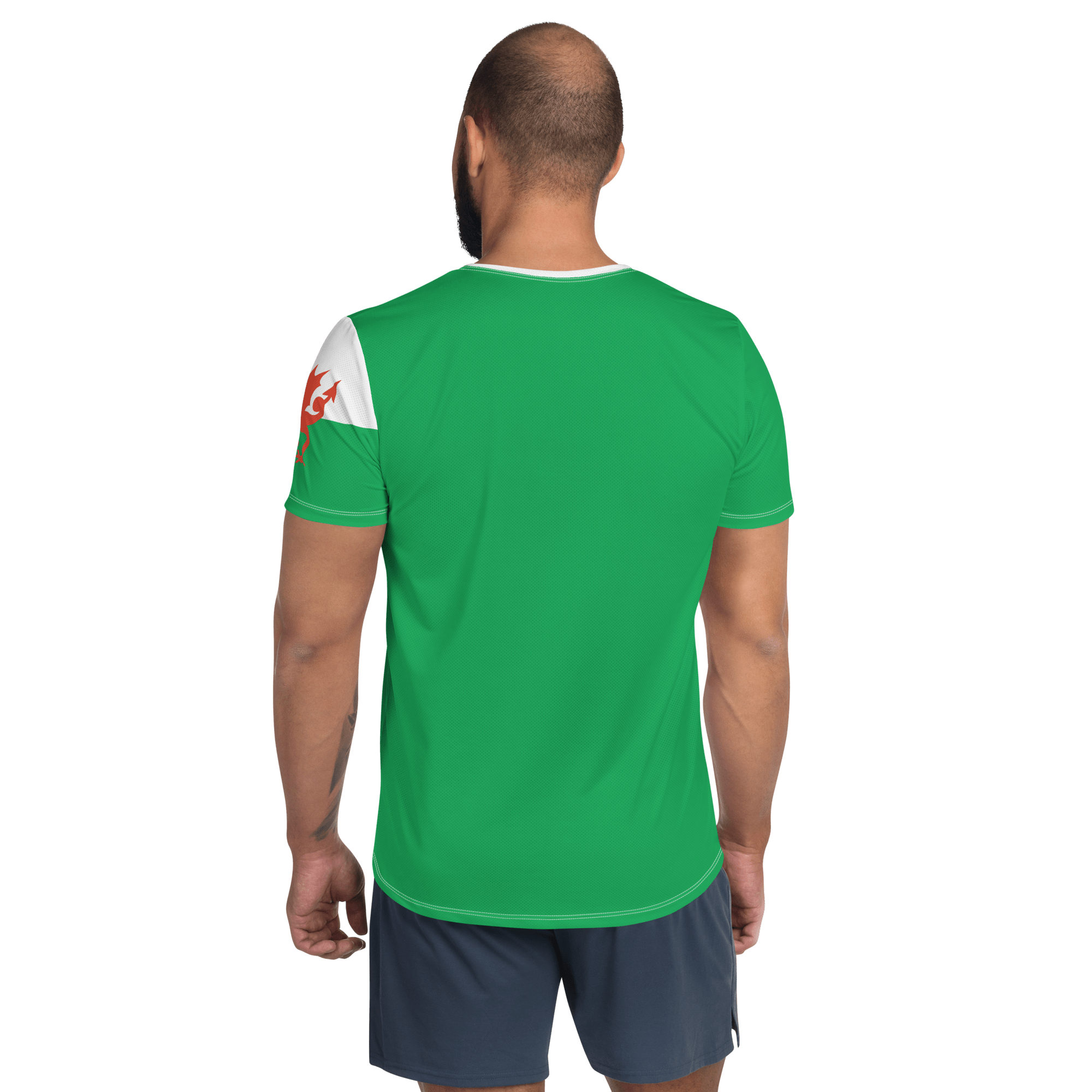 Jolly & Goode men's athletic shirts Flag of Wales | Men's Workout Shirt Cheeky British Style