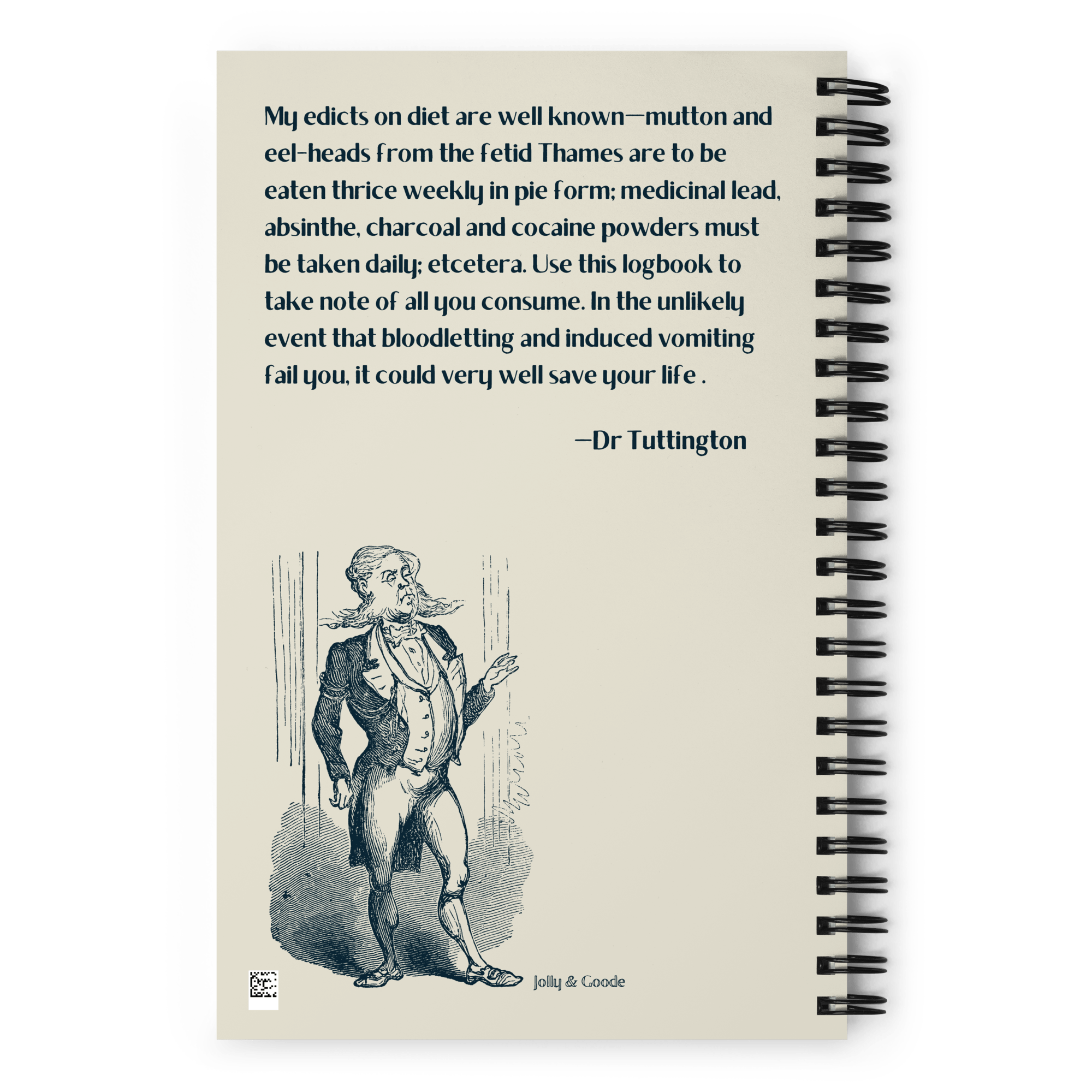 Jolly & Goode Notebooks & Notepads Dr Tuttington's Diet Logbook Cheeky British Style