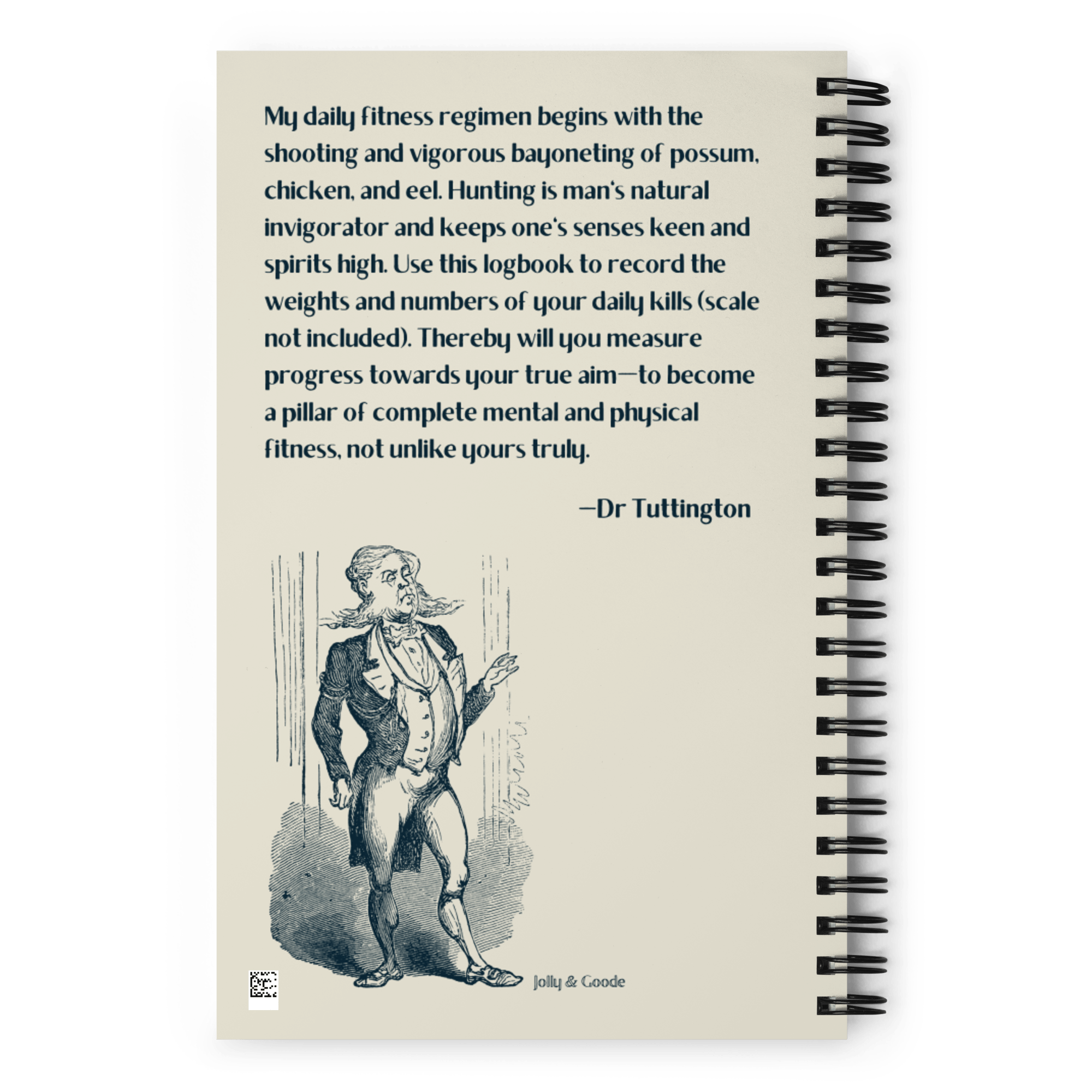 Jolly & Goode Notebooks & Notepads Dr Tuttington's Exercise Logbook Cheeky British Style
