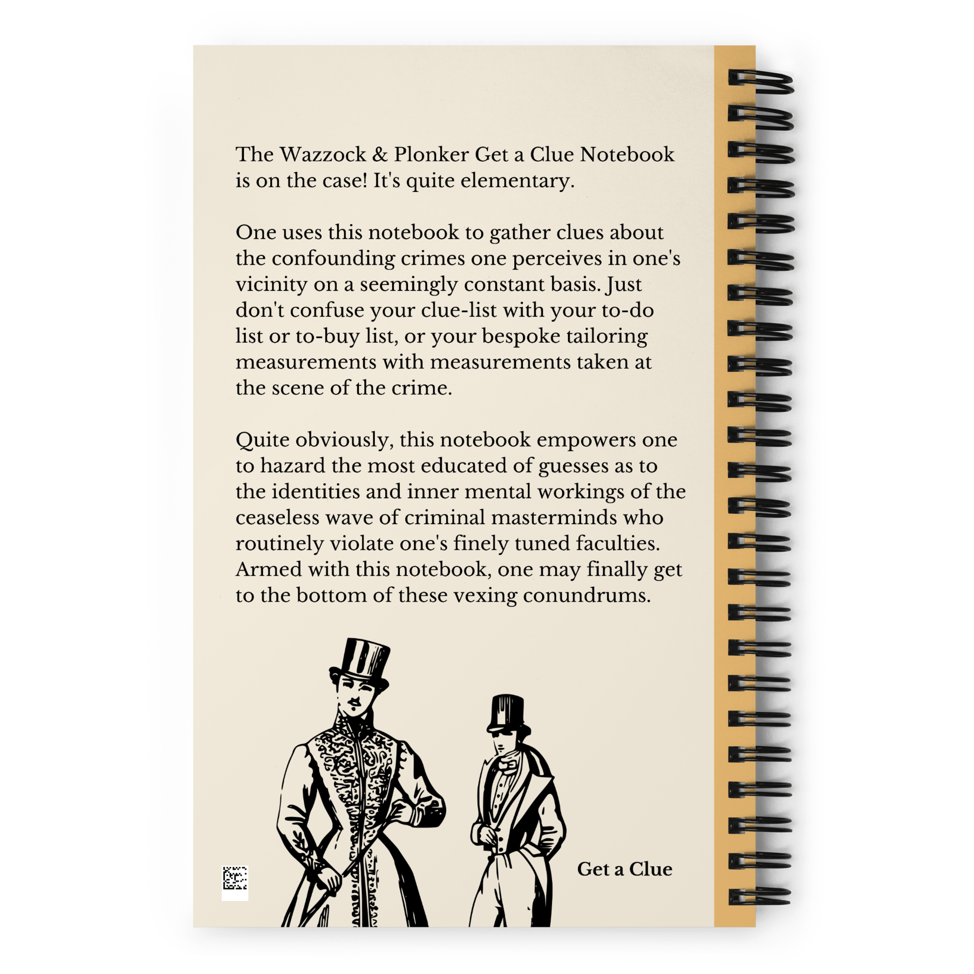 Jolly & Goode Notebooks & Notepads Wazzock & Plonker Get a Clue Notebook Cheeky British Style