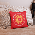 Jolly & Goode Pillow 18″×18″ Emergency Screaming Pillow in Safety Red Cheeky British Style