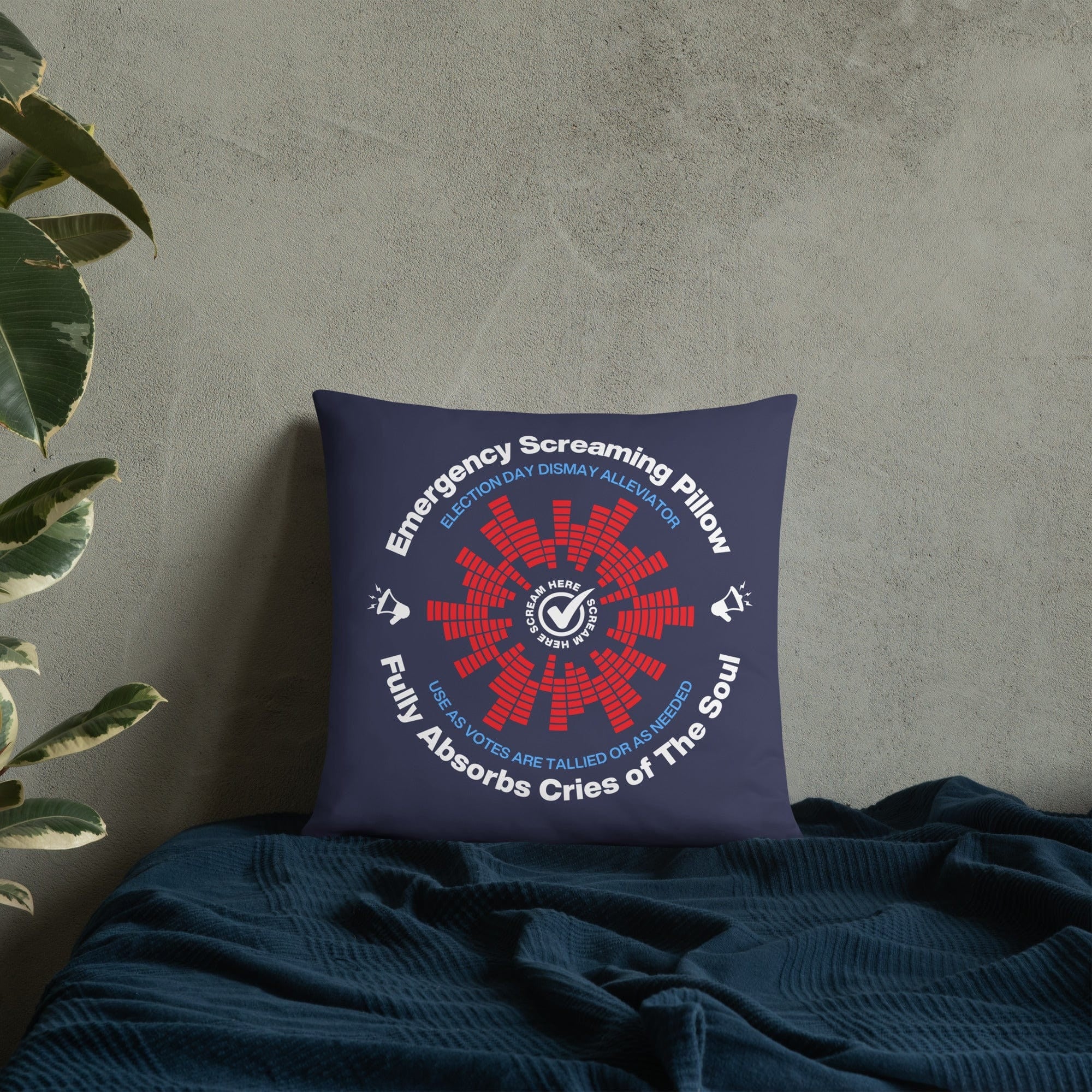 Jolly & Goode Pillow Election Day Emergency Screaming Pillow Cheeky British Style