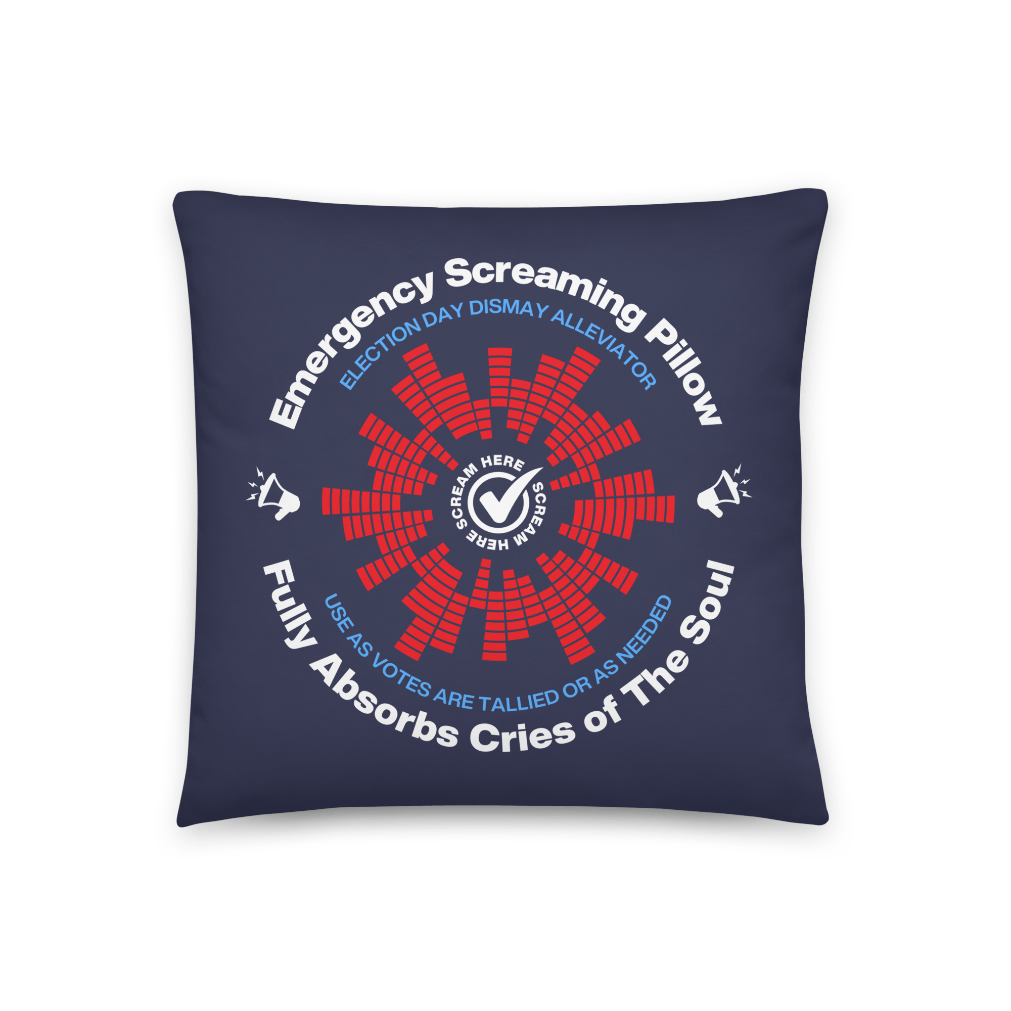 Jolly & Goode Pillow Election Day Emergency Screaming Pillow Cheeky British Style
