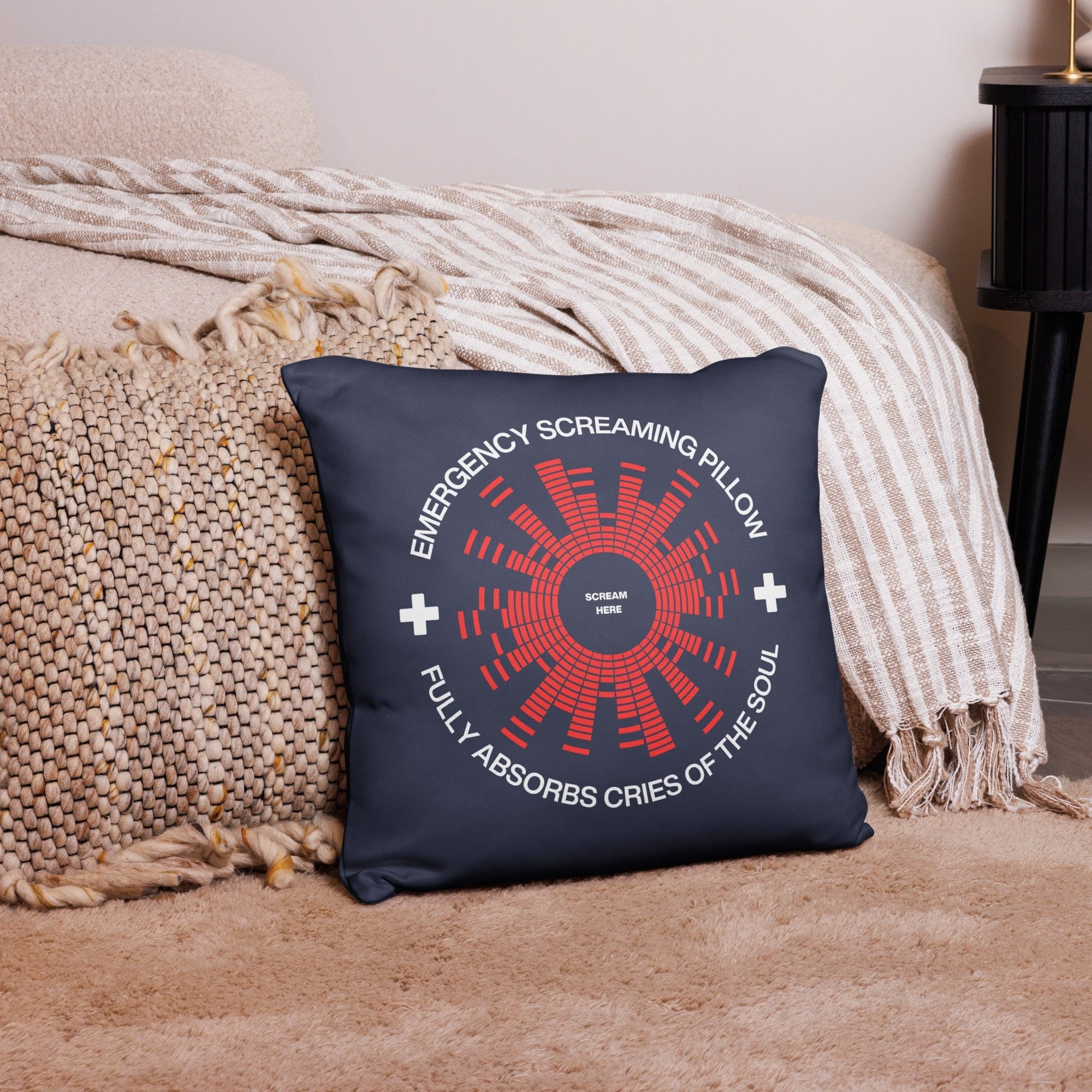 Jolly & Goode Pillow Emergency Screaming Pillow in Am I Blue Cheeky British Style