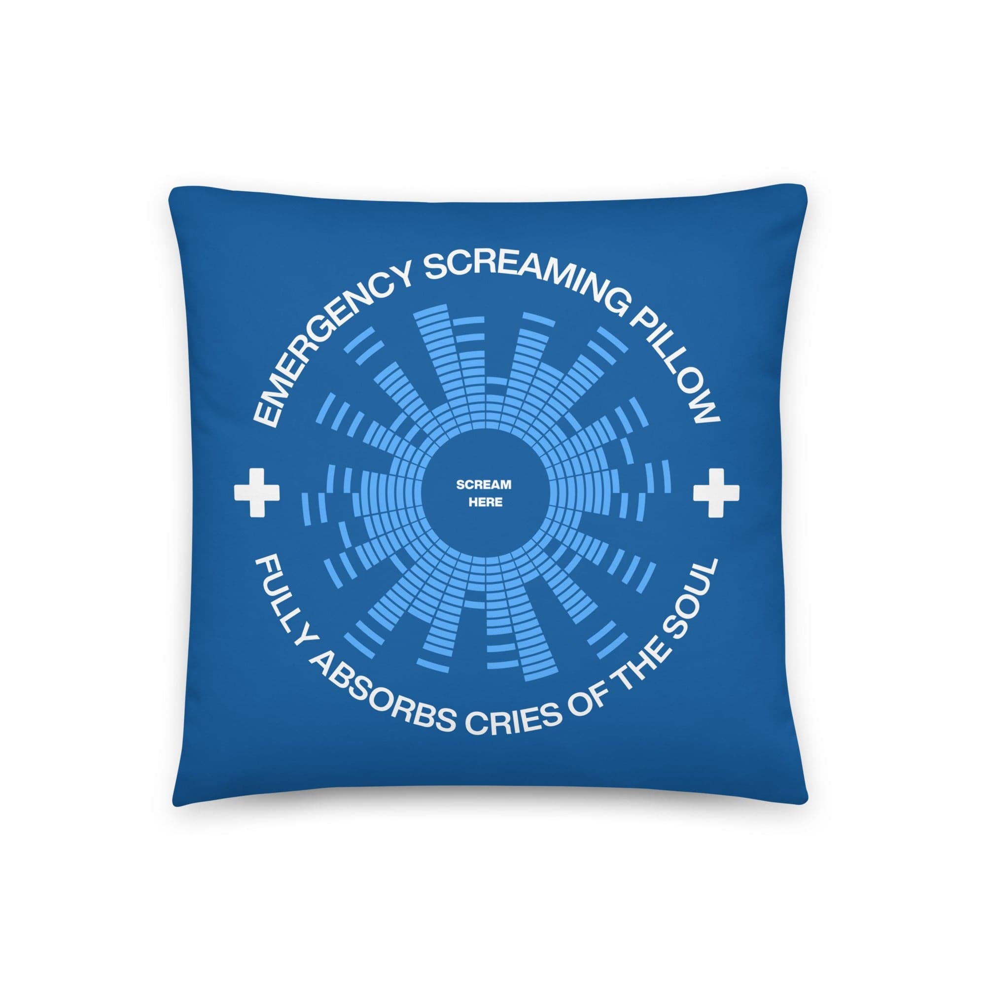Jolly & Goode Pillow Emergency Screaming Pillow in Royally Screwed Blue Cheeky British Style