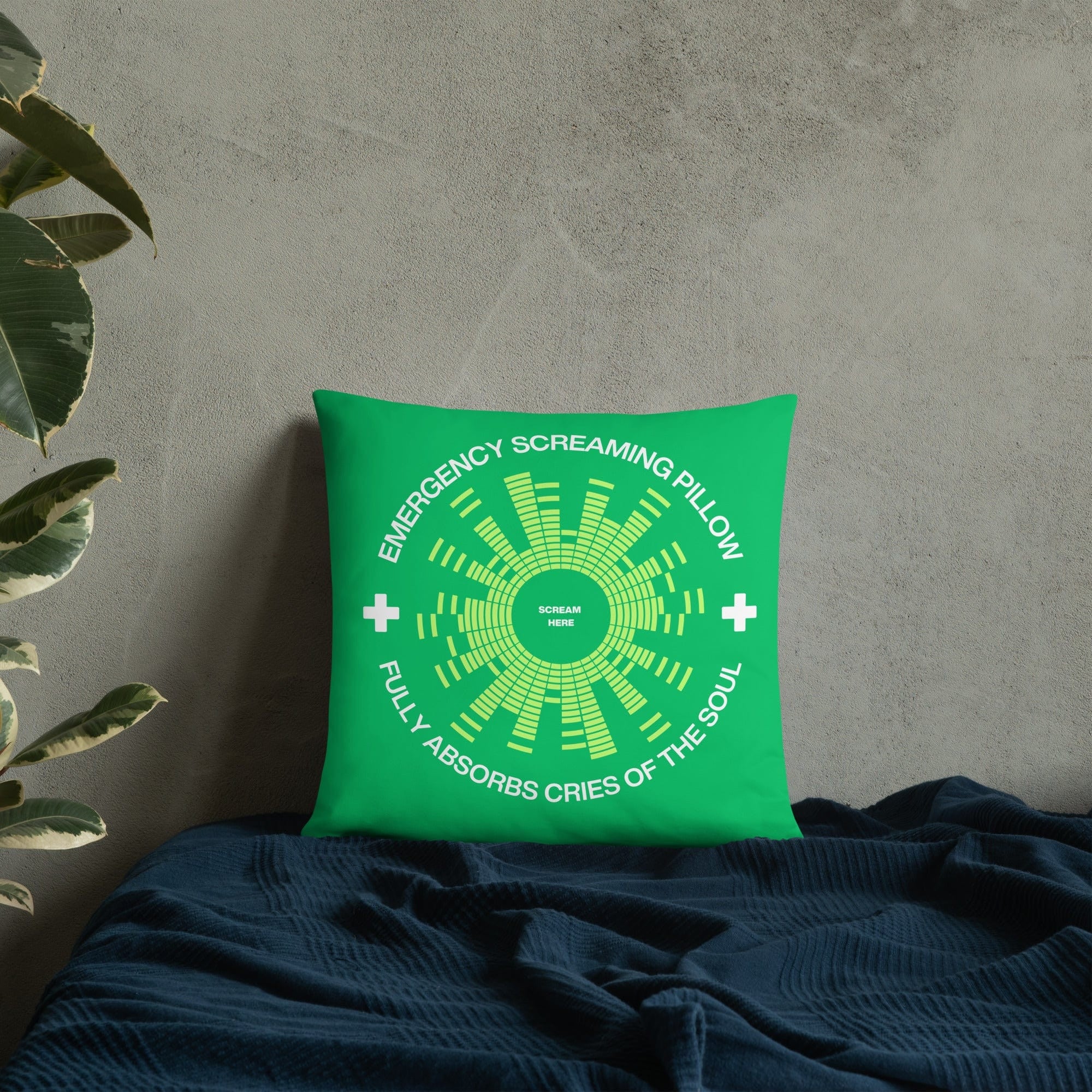 Jolly & Goode Pillow Emergency Screaming Pillow in Smashing Green Cheeky British Style