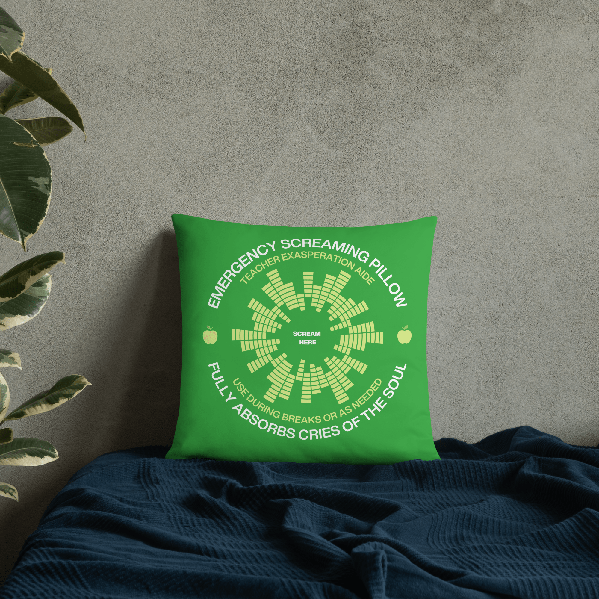 Jolly & Goode Pillow Emergency Screaming Pillow | Teacher Edition Cheeky British Style