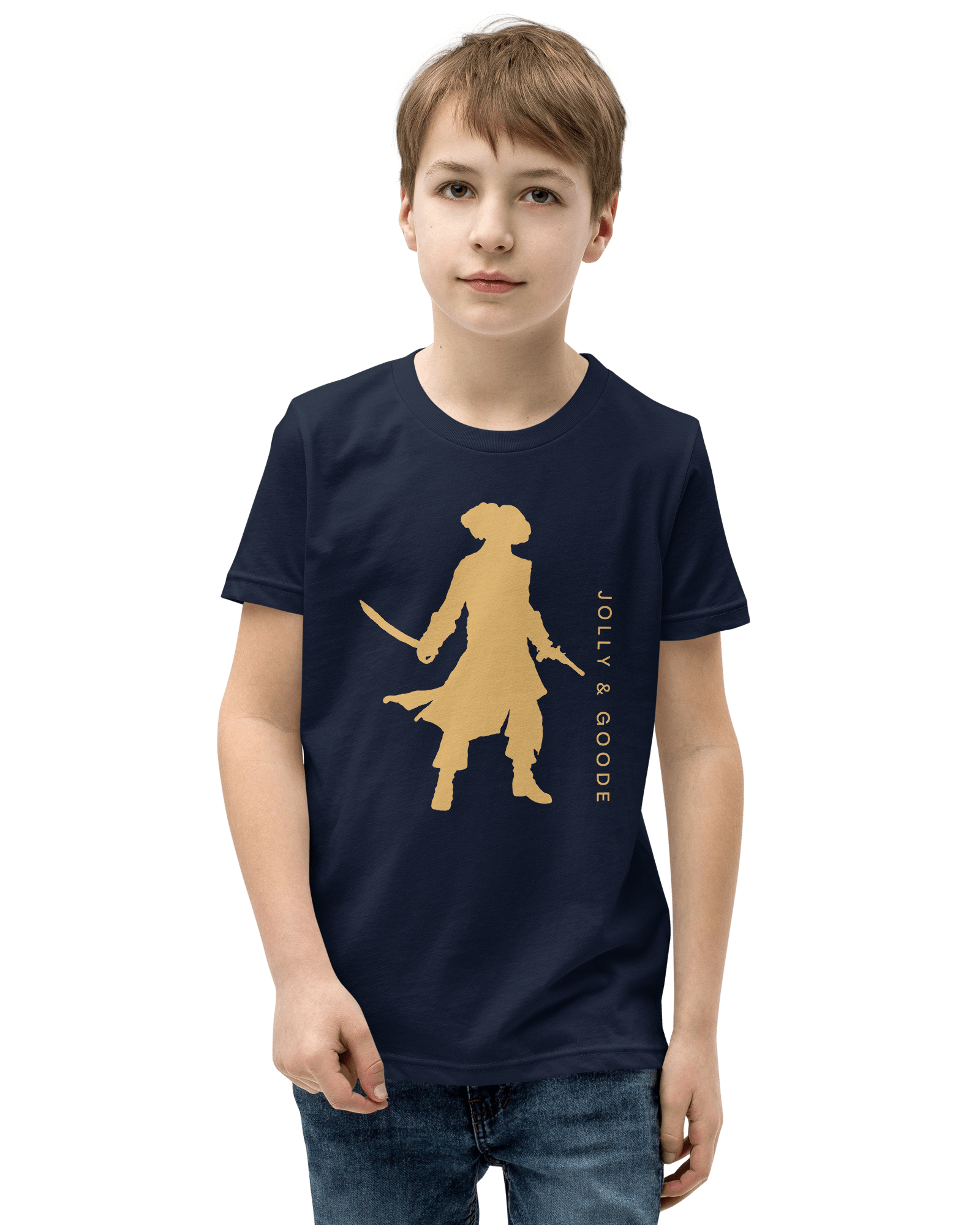 Jolly & Goode Pirate Silhouette Kids T-Shirt Navy / S kids t-shirts Jolly & Goode