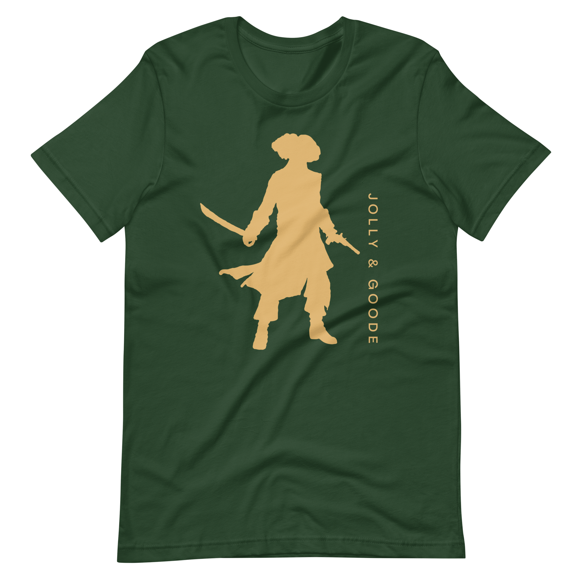 Jolly & Goode Pirate Silhouette T-shirt | Unisex Forest / S Shirts & Tops Jolly & Goode