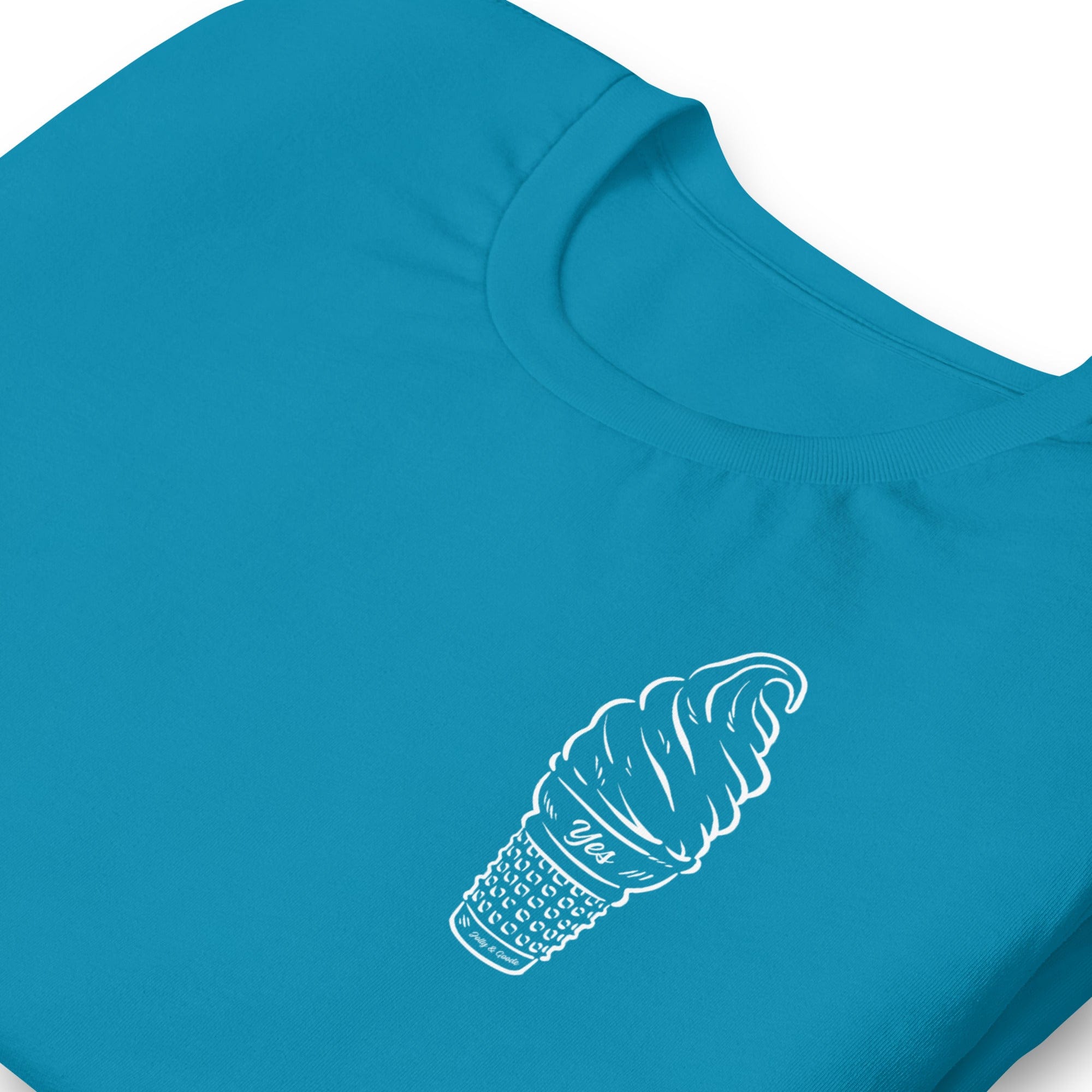 Jolly & Goode Shirts & Tops Aqua / S Yes Ice Cream Cone T-shirt Cheeky British Style