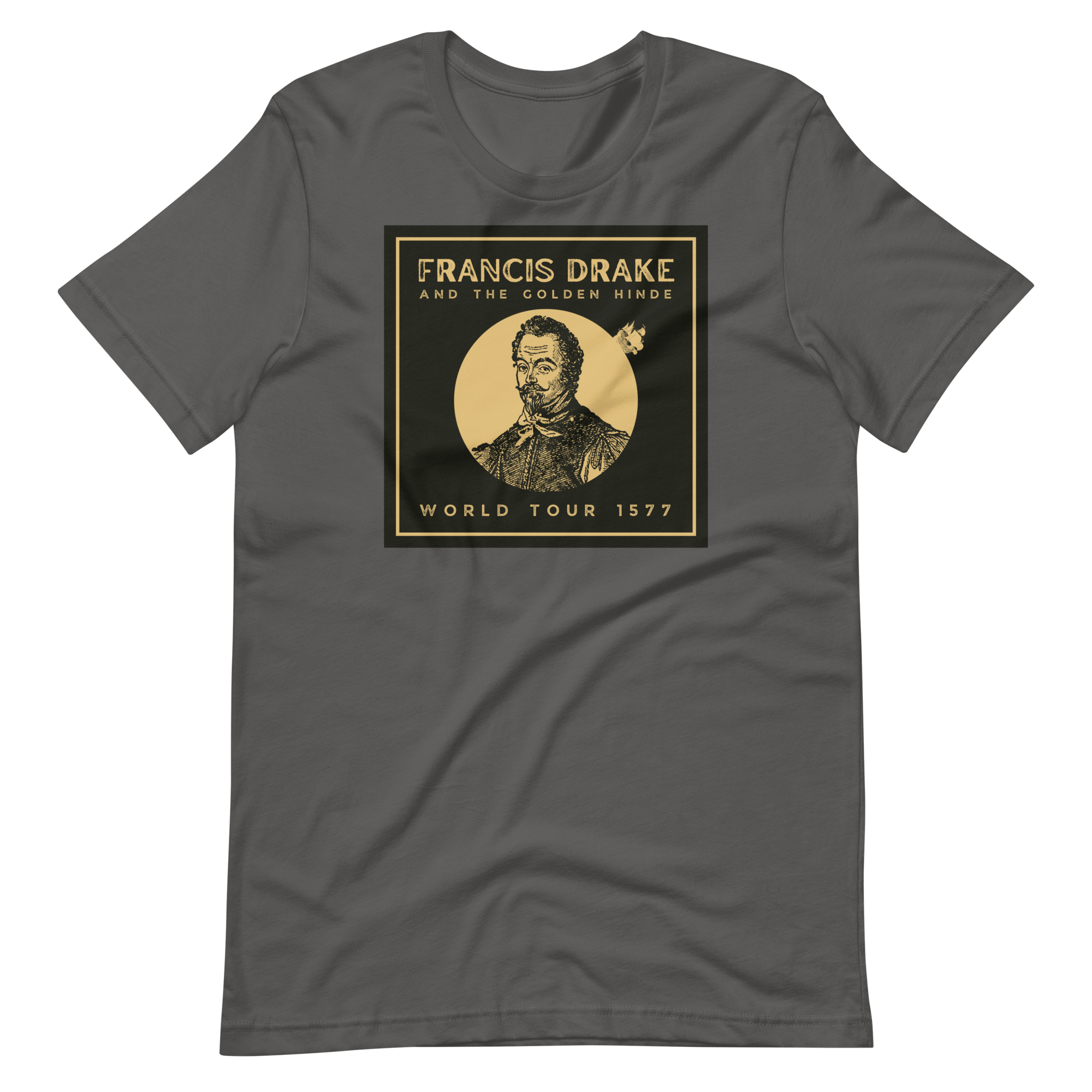 Jolly & Goode Shirts & Tops Asphalt / S Francis Drake and The Golden Hinde World Tour T-shirt Cheeky British Style