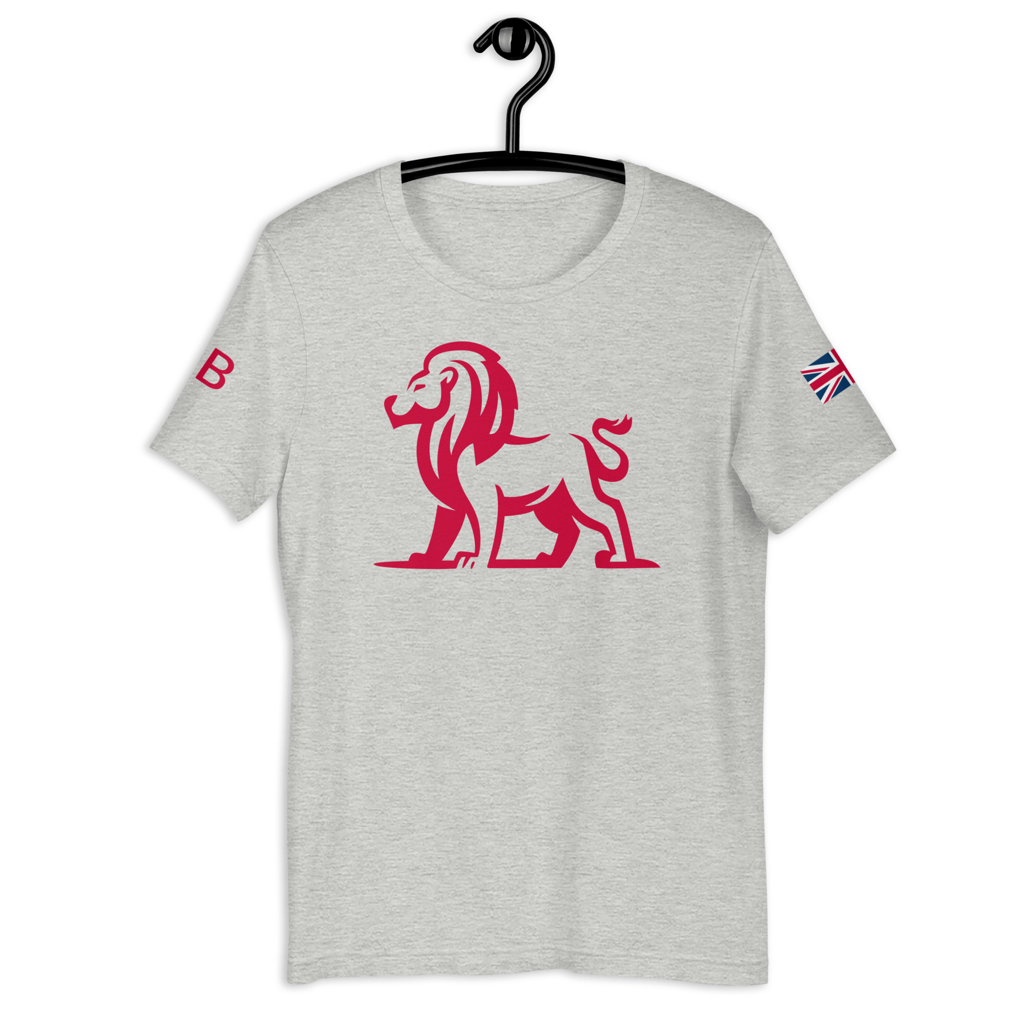 Jolly & Goode Shirts & Tops Athletic Heather / S Union Jack GB Lion T-shirt Cheeky British Style