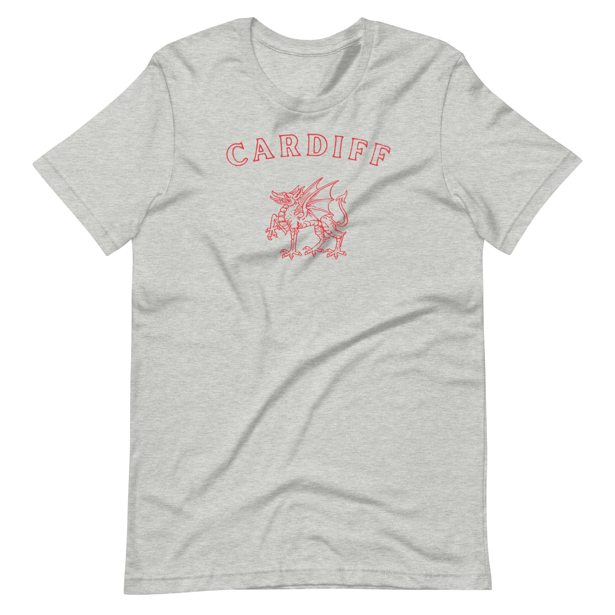 Jolly & Goode Shirts & Tops Athletic Heather / XS Cardiff Dragon T-shirt Cheeky British Style