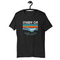 Jolly & Goode Shirts & Tops Black Heather / S Steady On Surf Club Great Britain 70s Wave T-shirt Cheeky British Style