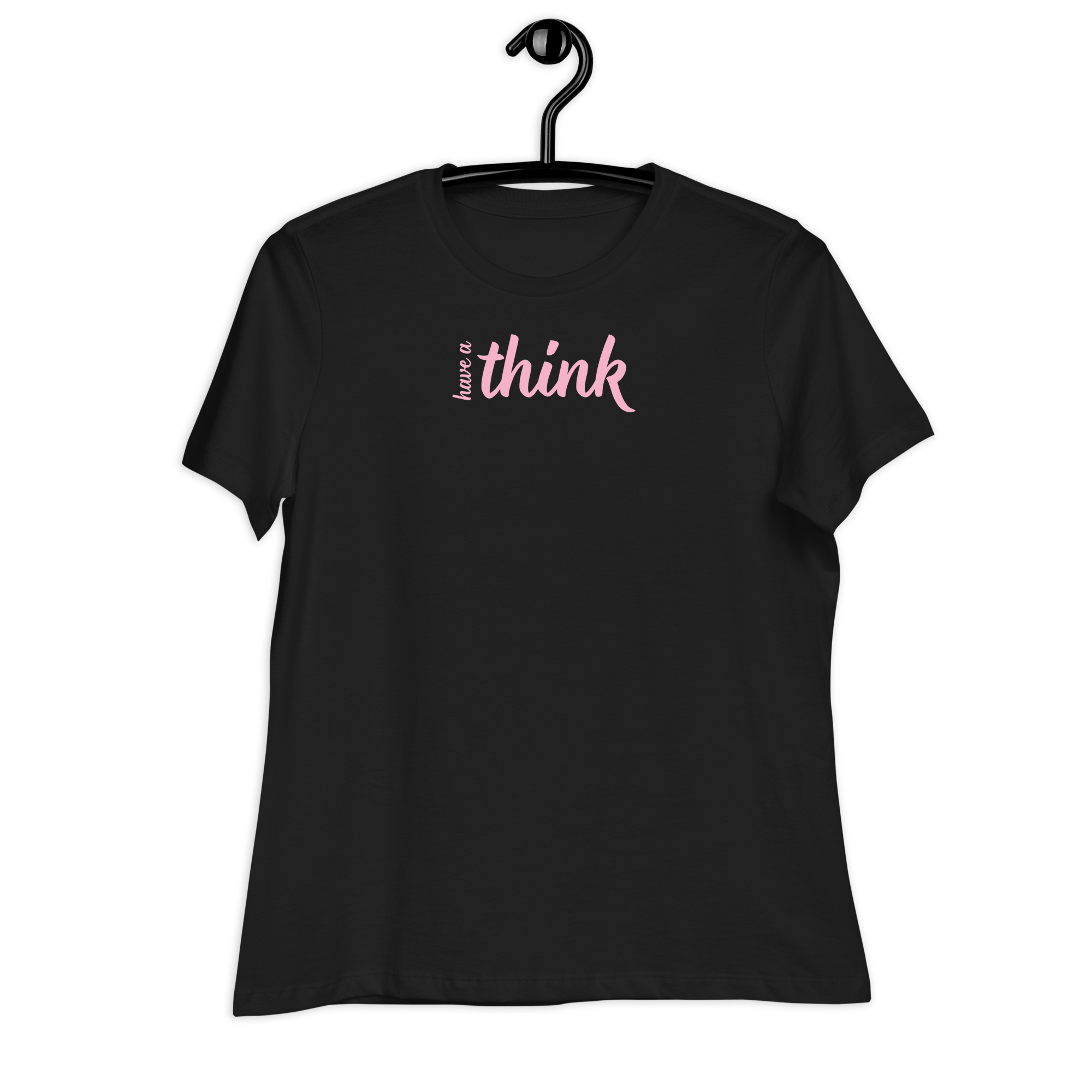 Jolly & Goode Shirts & Tops Black / S Have a Think Women's Relaxed T-Shirt Cheeky British Style