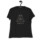 Jolly & Goode Shirts & Tops Black / S Obvs Women's Relaxed T-Shirt Obviously Cheeky British Style
