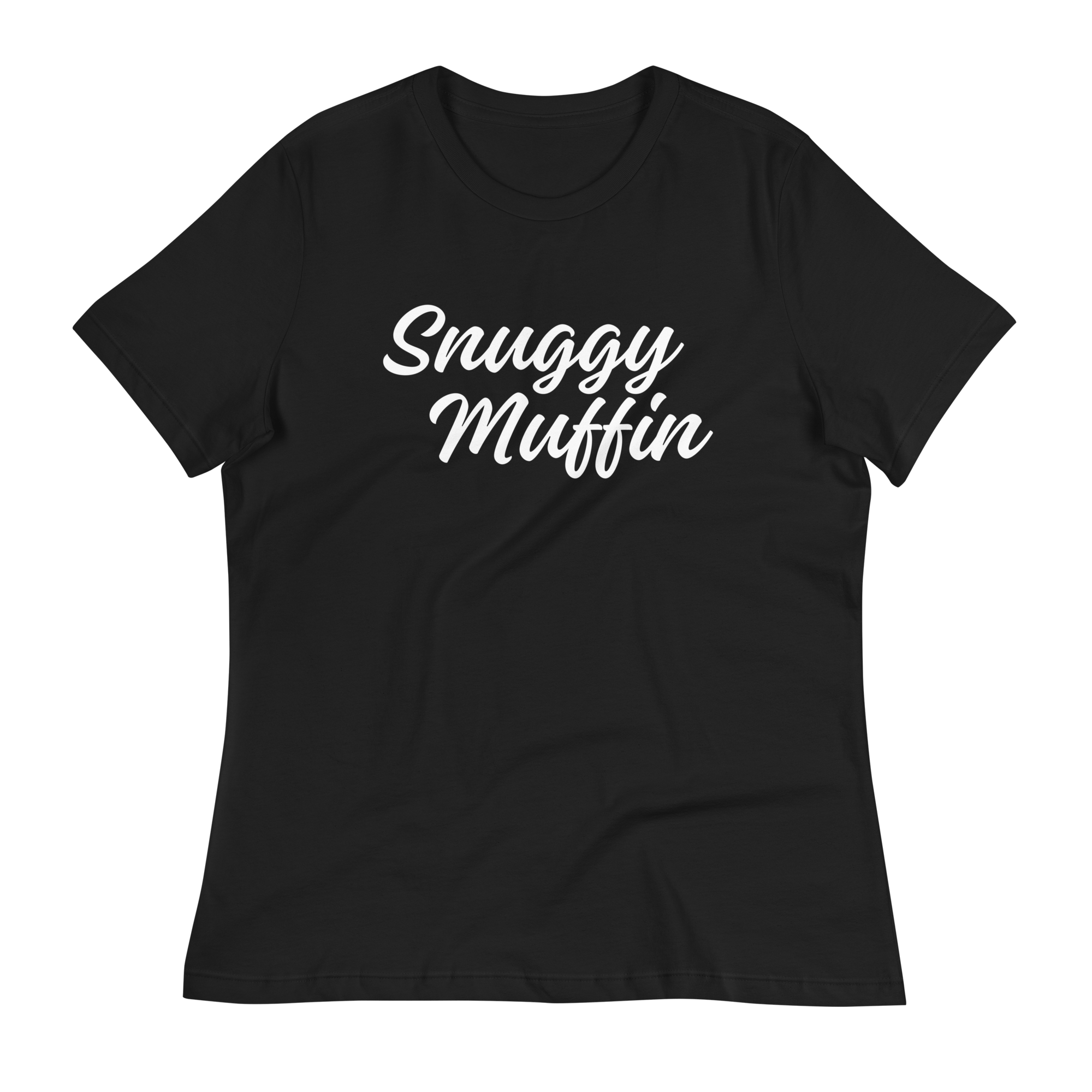 Jolly & Goode Shirts & Tops Black / S Snuggy Muffin Women's Relaxed T-Shirt Cheeky British Style