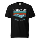 Jolly & Goode Shirts & Tops Black / S Steady On Surf Club Great Britain | Big Wave | Garment-dyed Heavyweight T-shirt Cheeky British Style