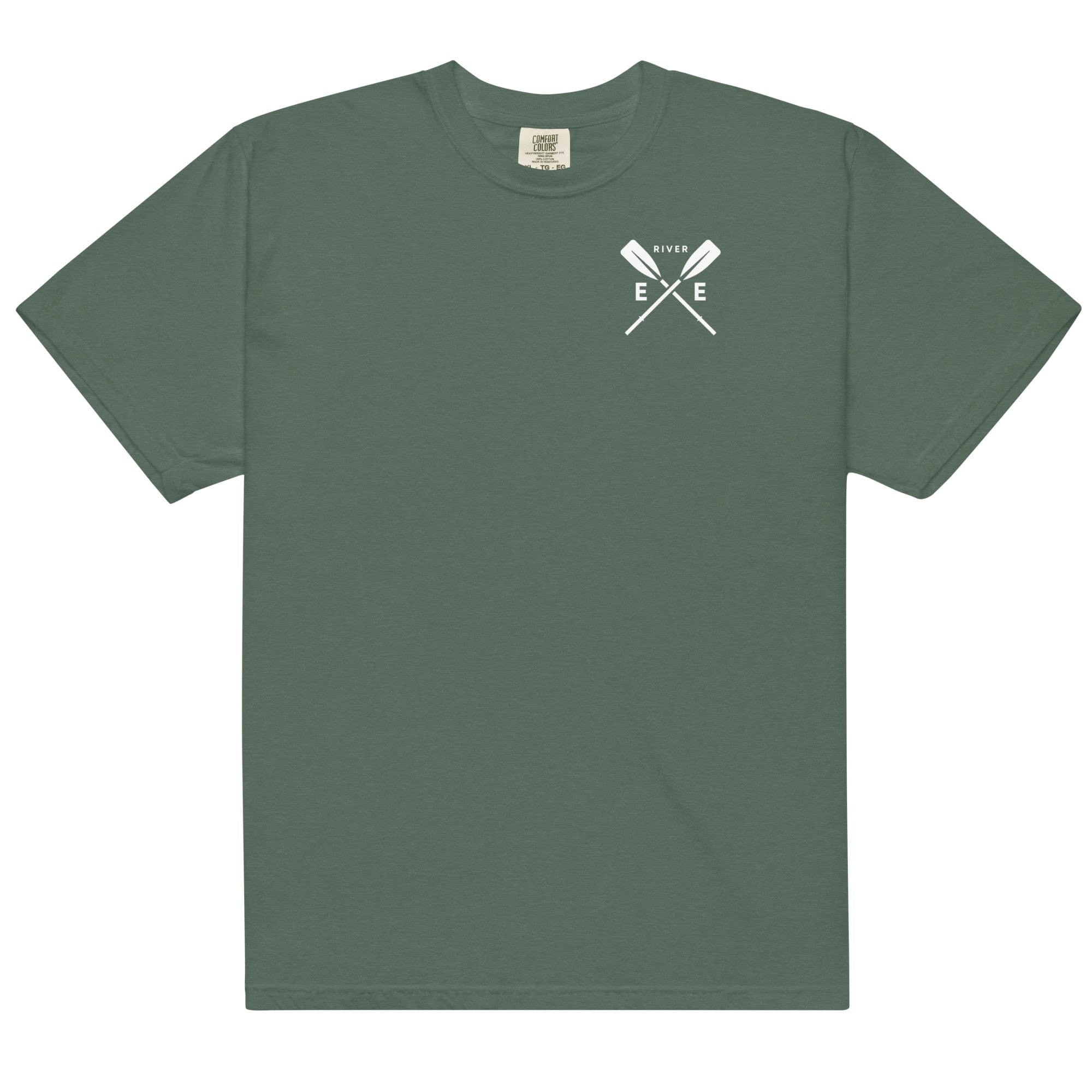 Jolly & Goode Shirts & Tops Blue Spruce / S River Exe Garment-Dyed Heavyweight Cotton T-shirt | Exeter Gift Shop Cheeky British Style