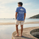 Jolly & Goode Shirts & Tops Blue Triblend / XS Surf's Up, Mate | Steady On Surf Club Tee Cheeky British Style