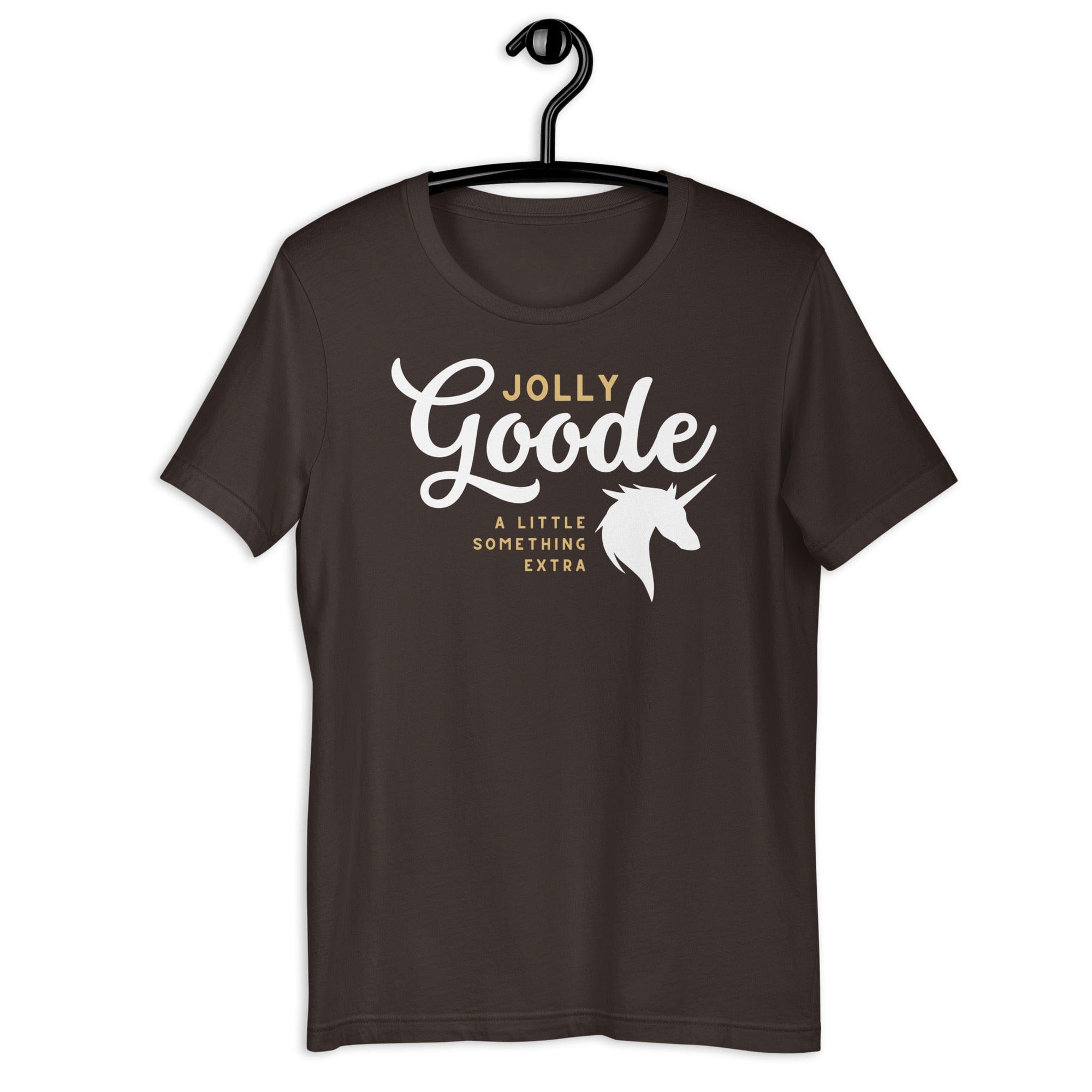 Jolly & Goode Shirts & Tops Brown / S Jolly Goode A Little Something Extra Unicorn T-shirt Cheeky British Style