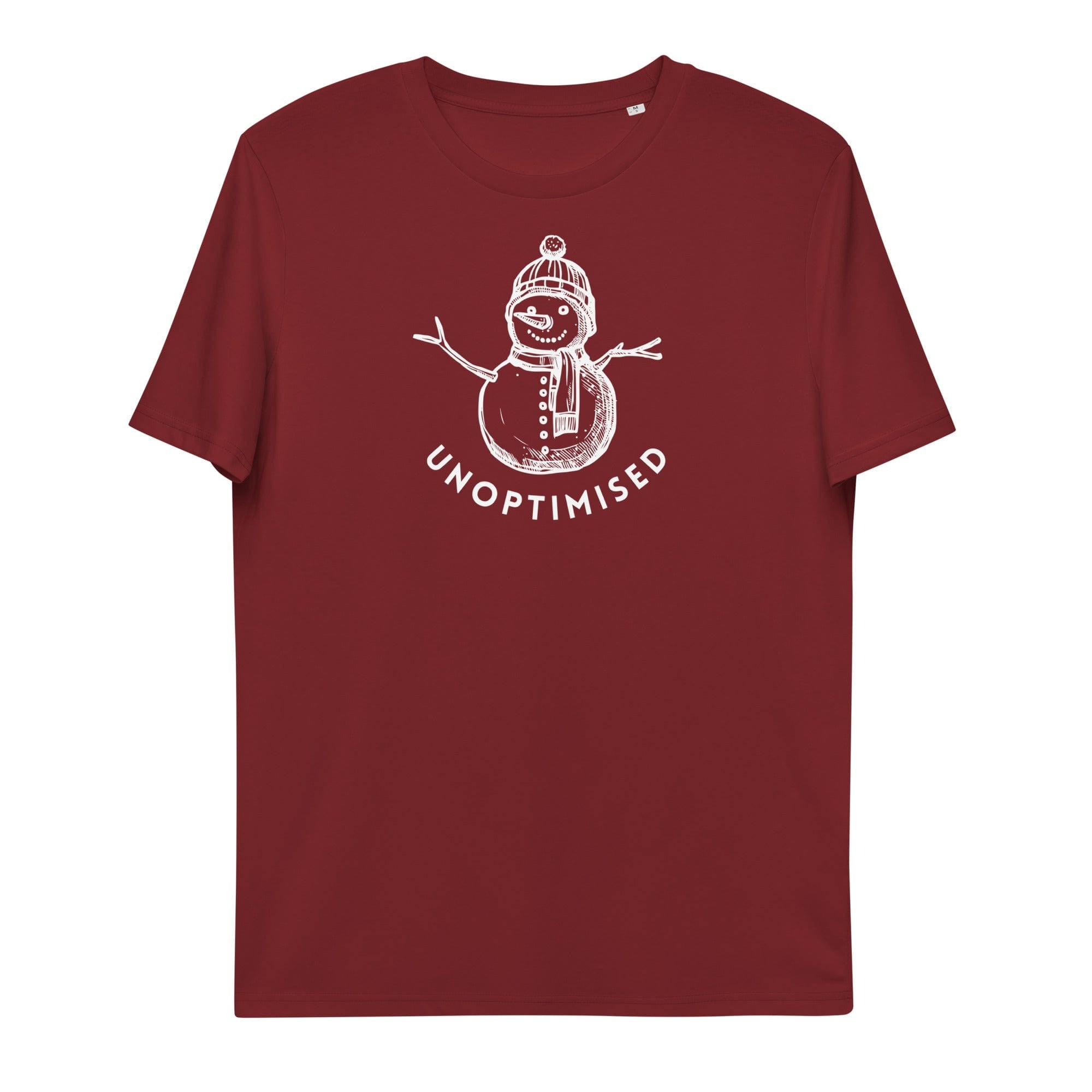 Jolly & Goode Shirts & Tops Burgundy / S Unoptimised Snowman T-shirt | Organic | Unisex Cheeky British Style