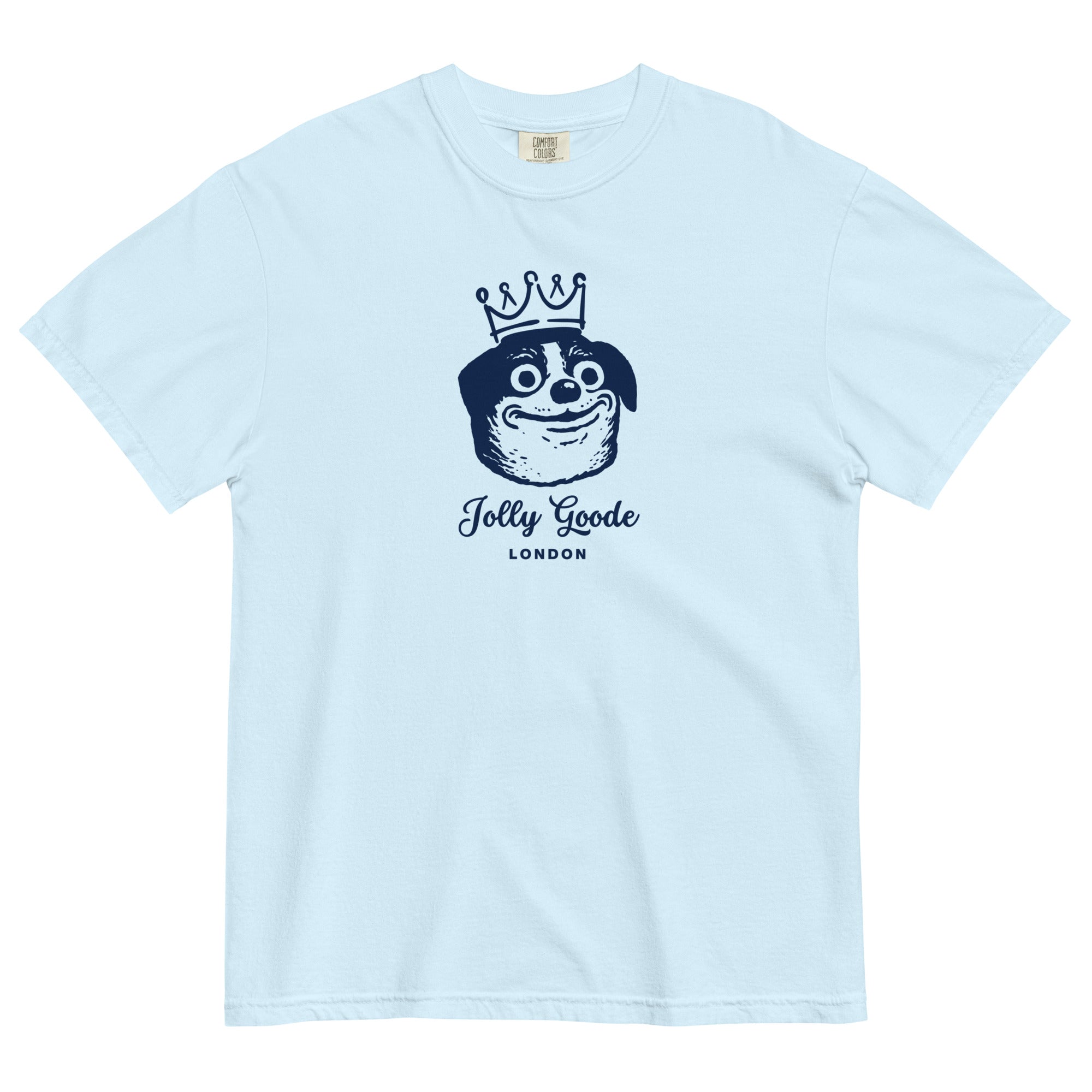 Jolly & Goode Shirts & Tops Chambray / S Jolly Goode London Crowned Dog Tee Cheeky British Style