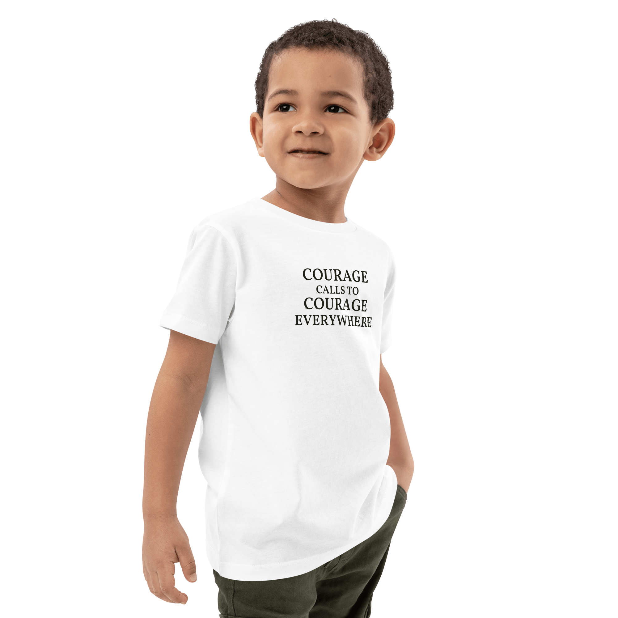 Jolly & Goode Shirts & Tops Courage Calls to Courage Everywhere | Organic Kids T-shirt Cheeky British Style