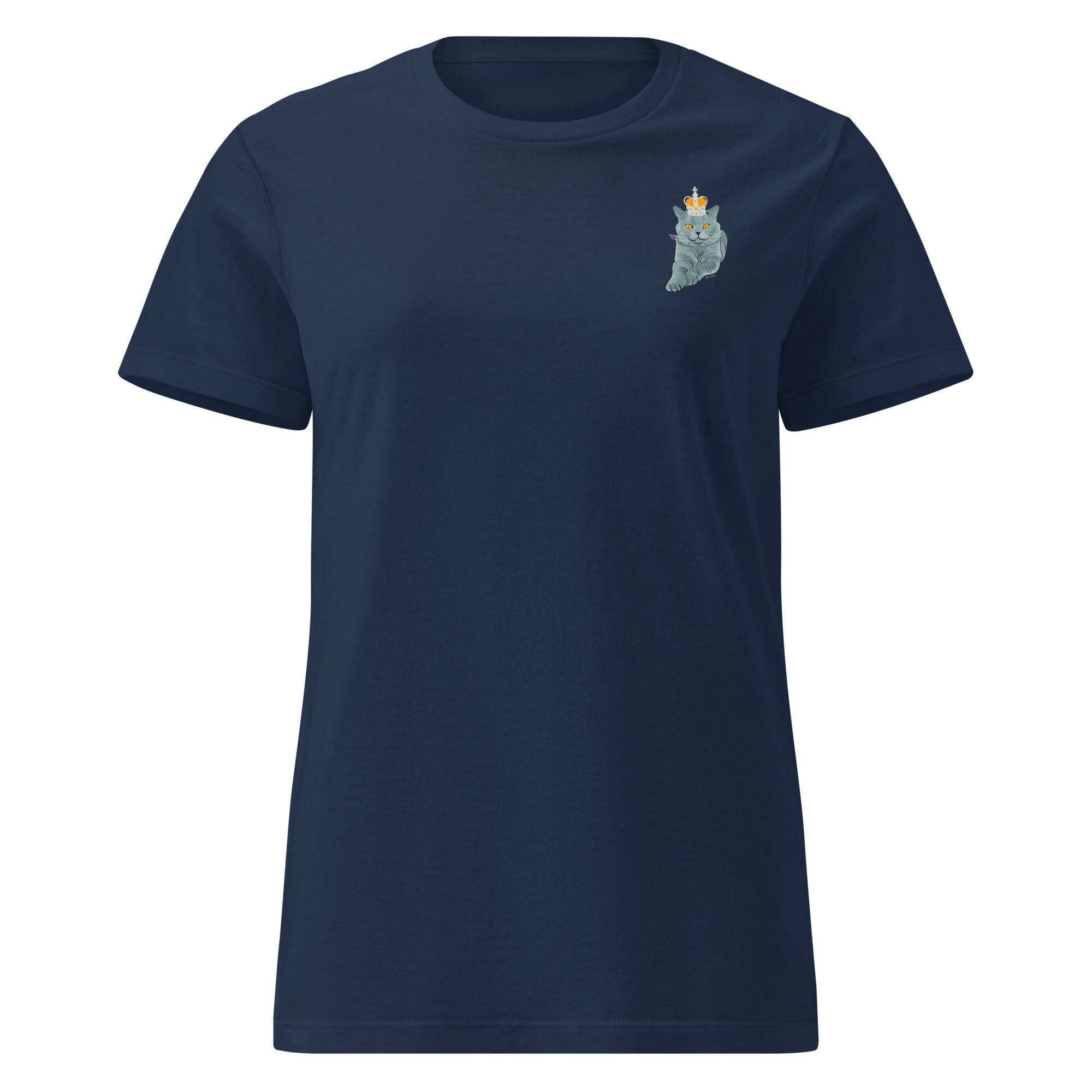 Jolly & Goode Shirts & Tops Crowned British Blue Shorthair Cat | Women’s Tee Cheeky British Style