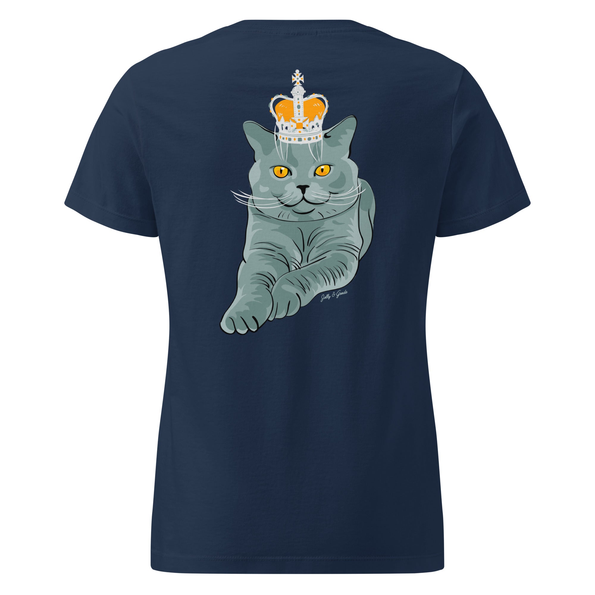 Jolly & Goode Shirts & Tops Crowned British Blue Shorthair Cat | Women’s Tee Cheeky British Style