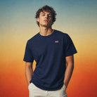 Jolly & Goode Shirts & Tops Embroidered Union Jack Tee | Left Chest Cheeky British Style