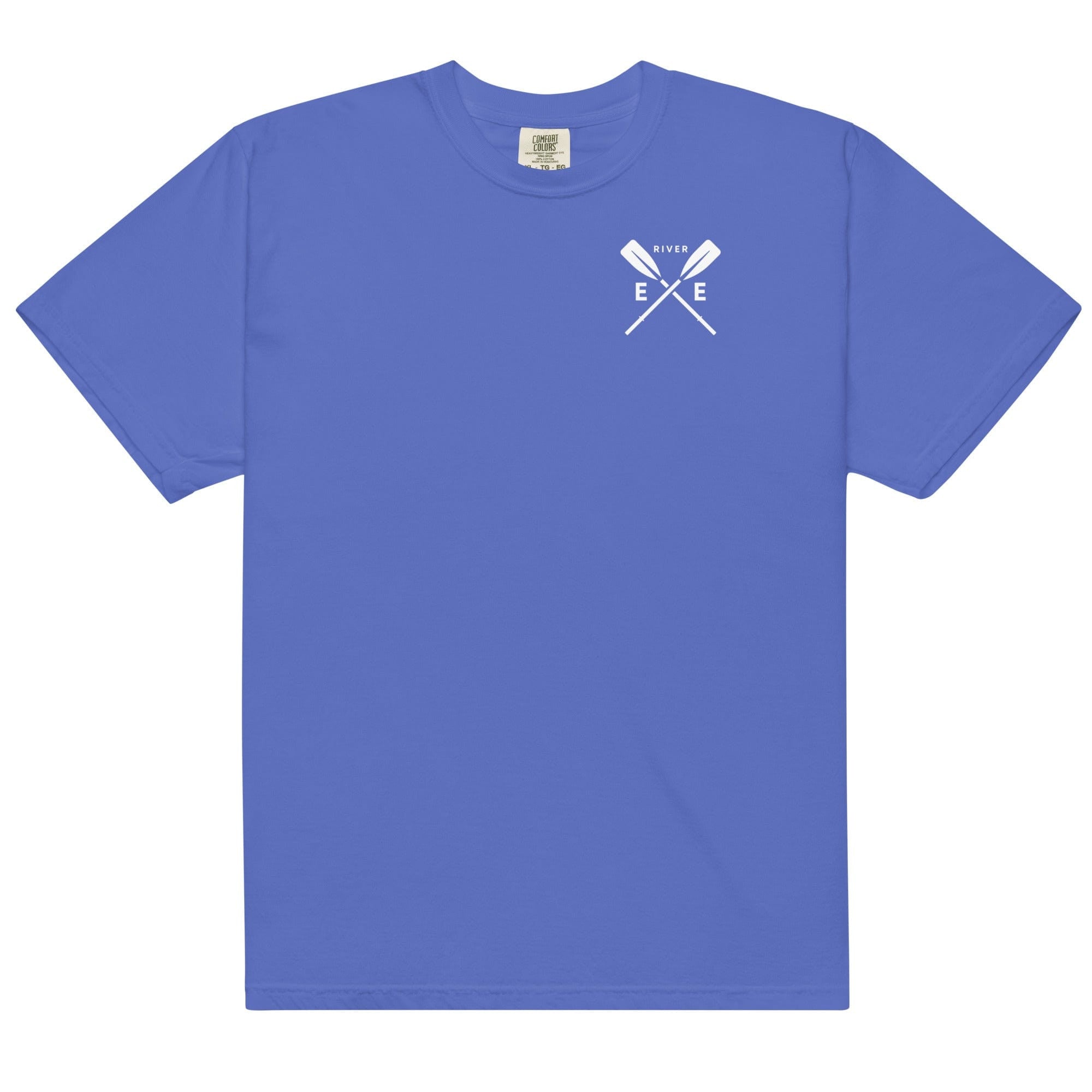 Jolly & Goode Shirts & Tops Flo Blue / S River Exe Garment-Dyed Heavyweight Cotton T-shirt | Exeter Gift Shop Cheeky British Style