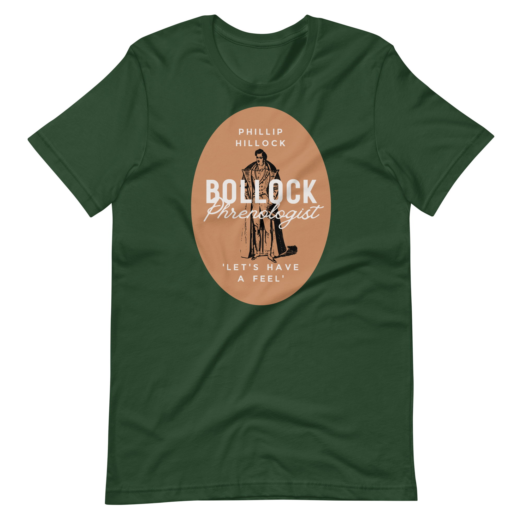 Jolly & Goode Shirts & Tops Forest / S Phillip Hillock Bollock Phrenologist T-shirt Cheeky British Style