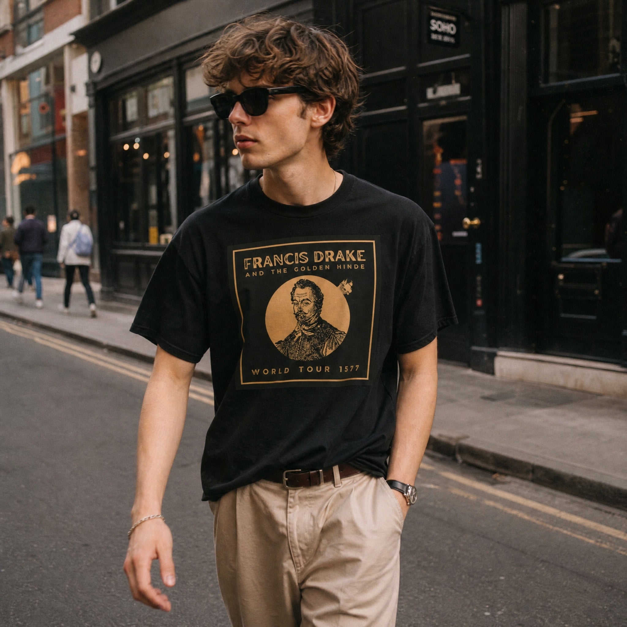 Jolly & Goode Shirts & Tops Francis Drake and The Golden Hinde World Tour Tee Cheeky British Style