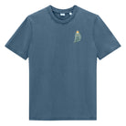 Jolly & Goode Shirts & Tops G. Dyed Deep Teal / S Crowned British Blue Shorthair Tee | Organic Garment-Dyed Vintage Cheeky British Style