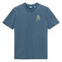 Jolly & Goode Shirts & Tops G. Dyed Deep Teal / S Crowned British Blue Shorthair Tee | Organic Garment-Dyed Vintage Cheeky British Style