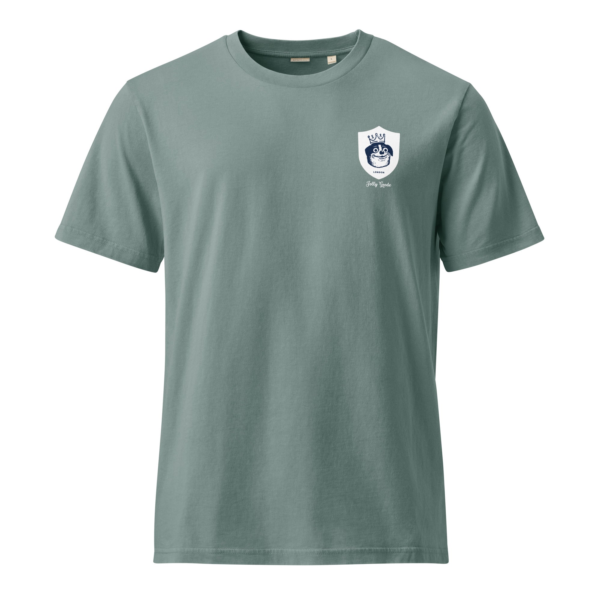 Jolly & Goode Shirts & Tops G. Dyed Green Bay / S Jolly Goode London Crowned Dog Vintage T-Shirt Cheeky British Style