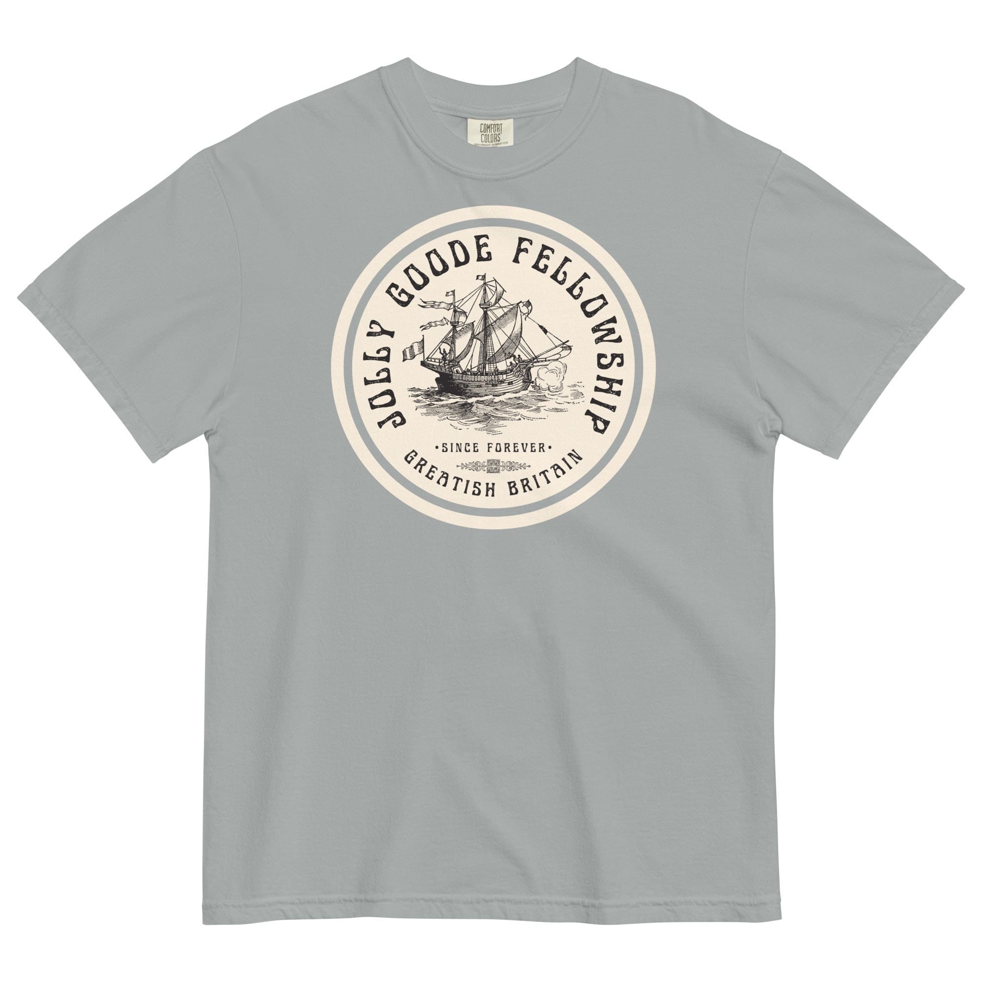 Jolly & Goode Shirts & Tops Granite / S Jolly Goode Fellowship | Greatish Britain | Heavyweight T-shirt | Garment-Dyed Cheeky British Style