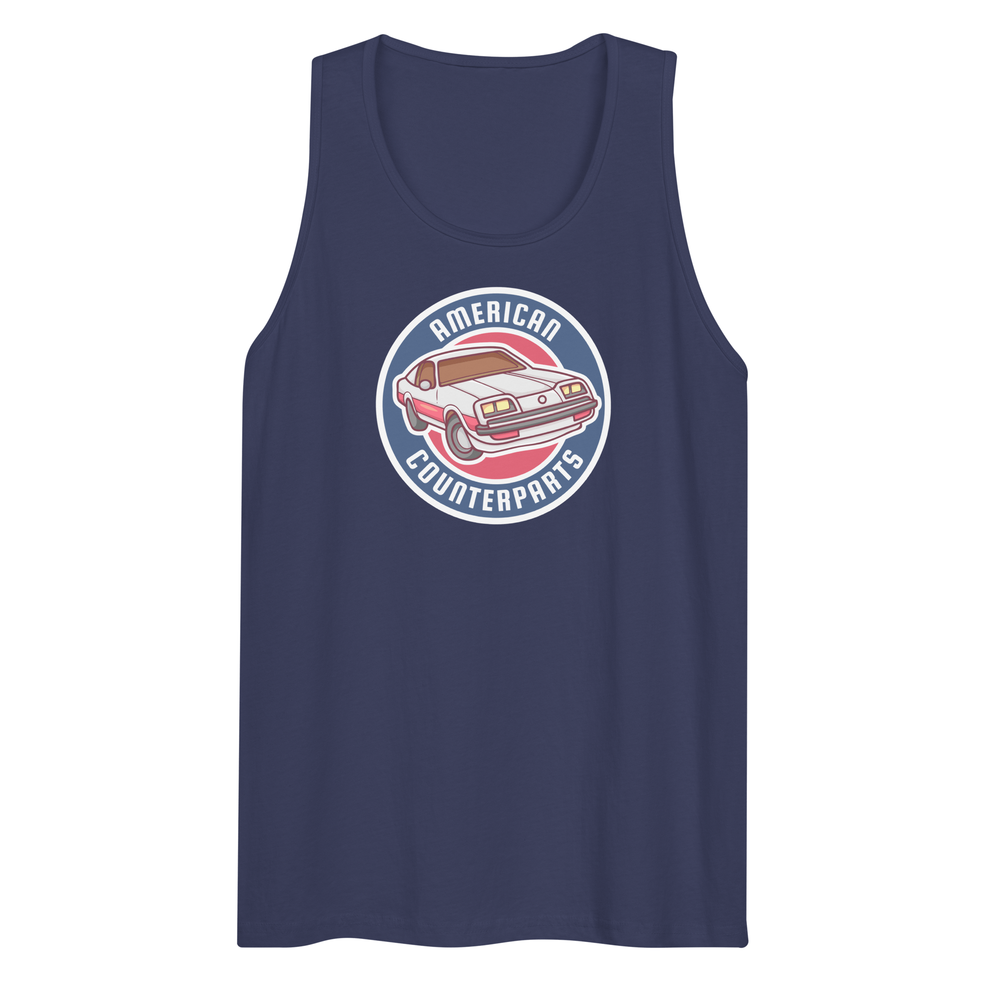 Jolly & Goode Shirts & Tops Harbor Blue / S American Counterparts | Men’s Vest | Tank Top Cheeky British Style