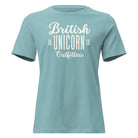 Jolly & Goode Shirts & Tops Heather Blue Lagoon / S British Unicorn Outfitters Women's Relaxed T-Shirt Cheeky British Style