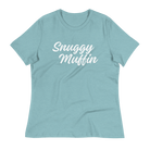 Jolly & Goode Shirts & Tops Heather Blue Lagoon / S Snuggy Muffin Women's Relaxed T-Shirt Cheeky British Style