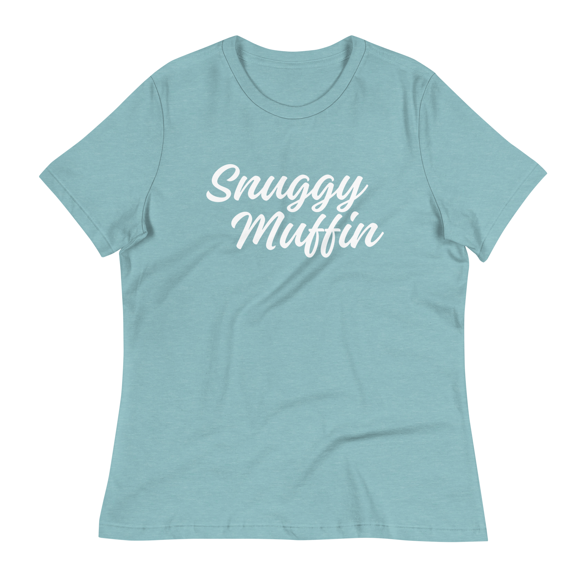 Jolly & Goode Shirts & Tops Heather Blue Lagoon / S Snuggy Muffin Women's Relaxed T-Shirt Cheeky British Style