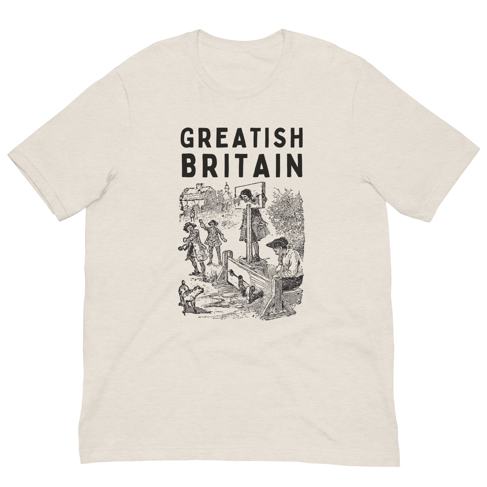 Jolly & Goode Shirts & Tops Heather Dust / S Greatish Britain T-shirt | Pillory Cheeky British Style